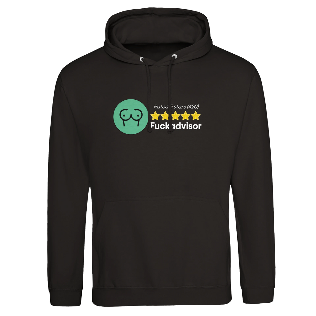 RATED 5 STARS ON FUCKADVISOR 420 EDITION NOVELTY ADULT HOODIE BLACK 2