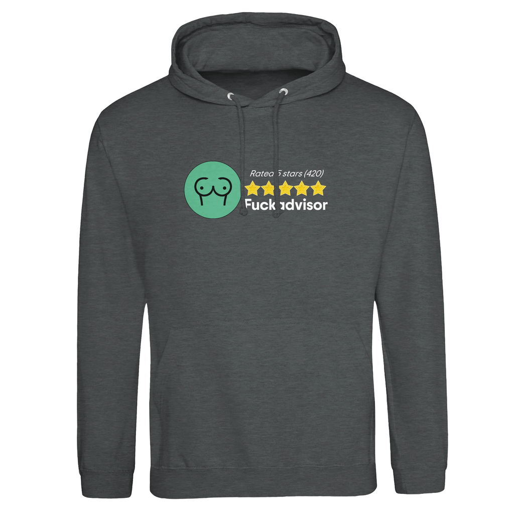 RATED 5 STARS ON FUCKADVISOR 420 EDITION NOVELTY ADULT HOODIE GREY 6