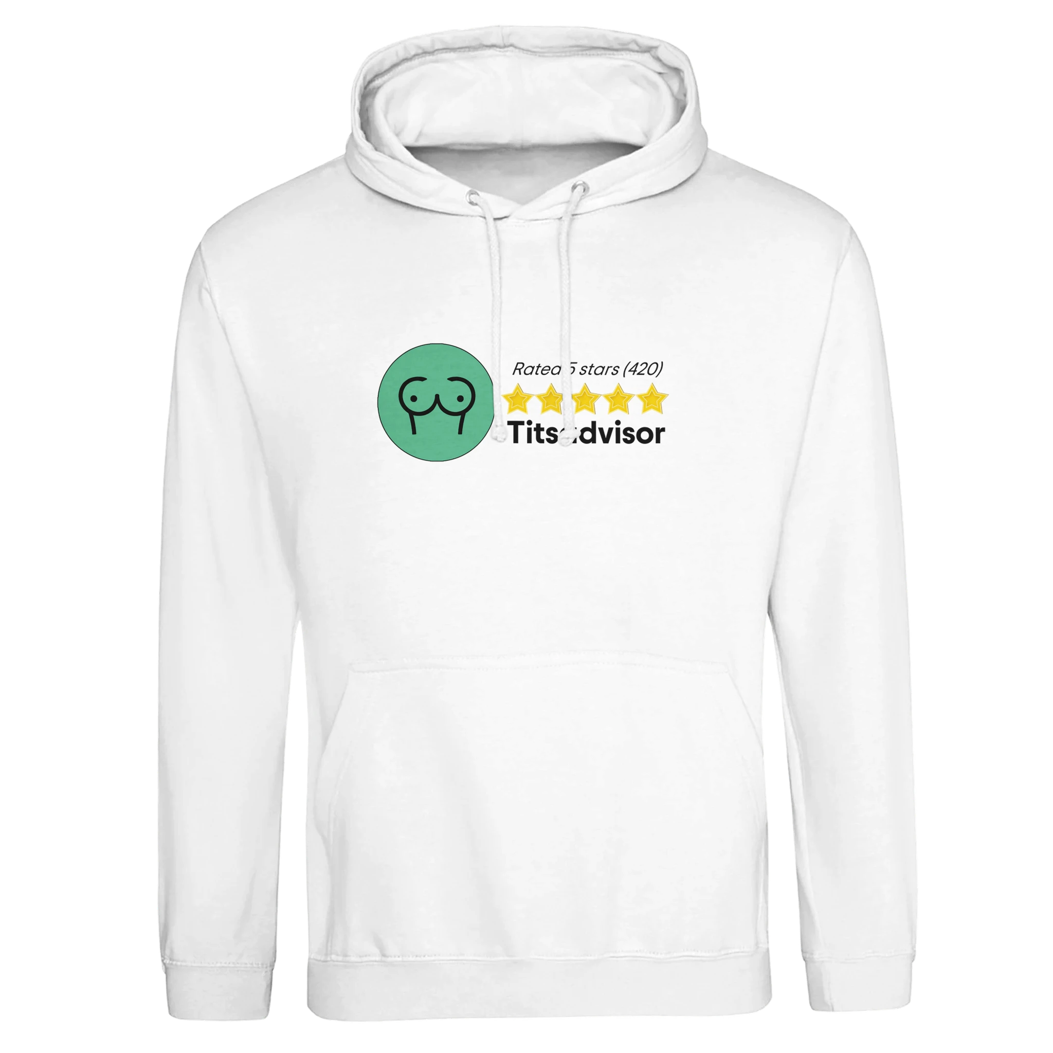 RATED 5 STARS ON TITSADVISOR 420 EDITION NOVELTY ADULT HOODIE WHITE