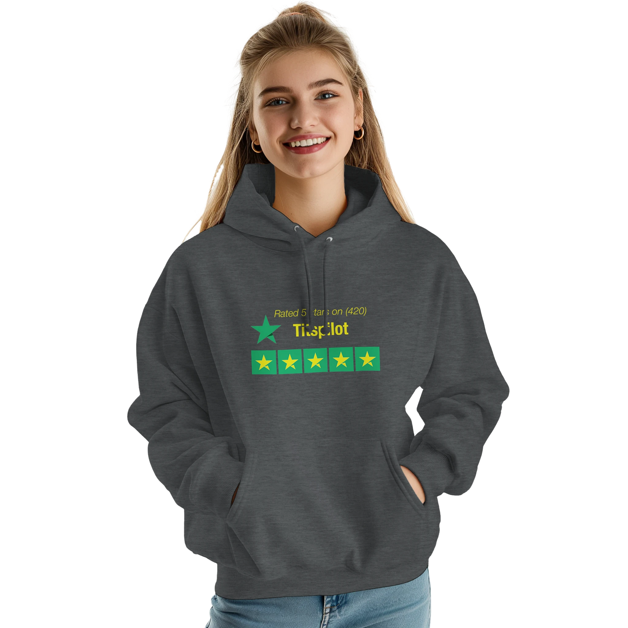 RATED 5 STARS ON TITSPILOT 420 EDITION ADULT NOVELTY HOODIE GREY 2