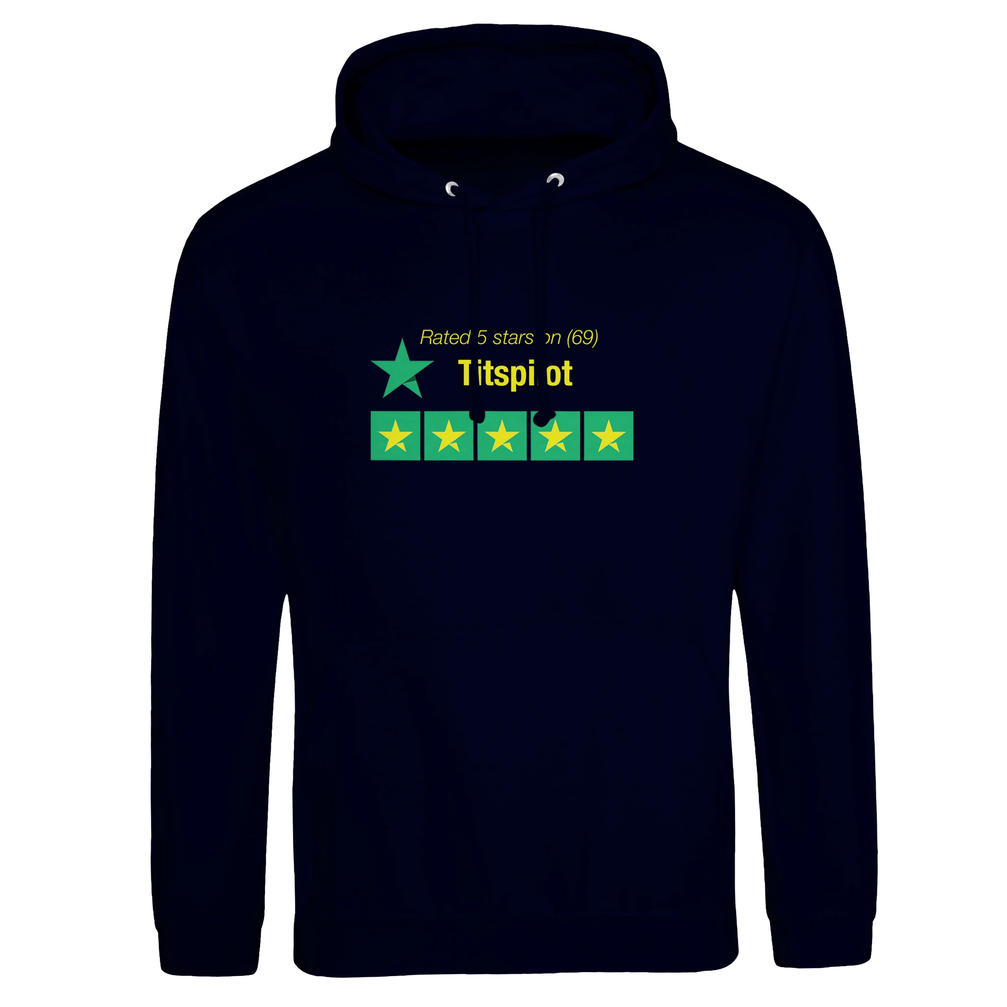 RATED 5 STARS ON TITSPILOT 69 EDITION ADULT NOVELTY HOODIE NAVY