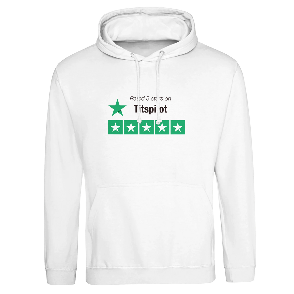RATED 5 STARS ON TITSPILOT ADULT HODDIE NOVELTY WHITE