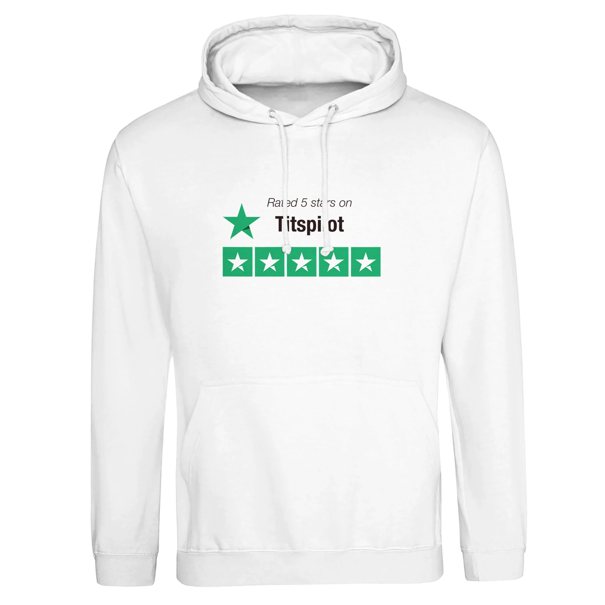 RATED 5 STARS ON TITSPILOT ADULT HODDIE NOVELTY WHITE
