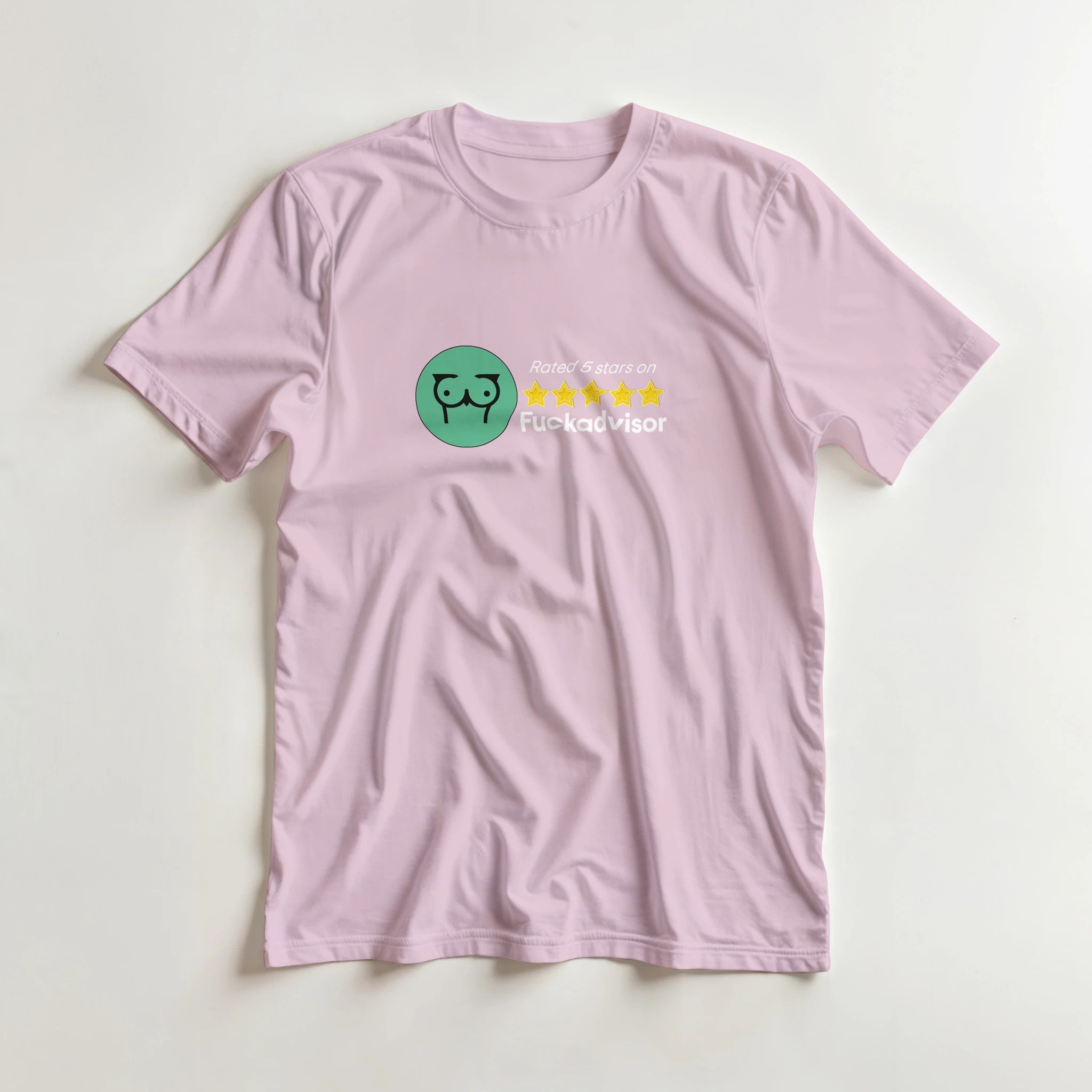 Rated 5 Stars On Fuckadvisor adult novelty tshirt sex pink 2