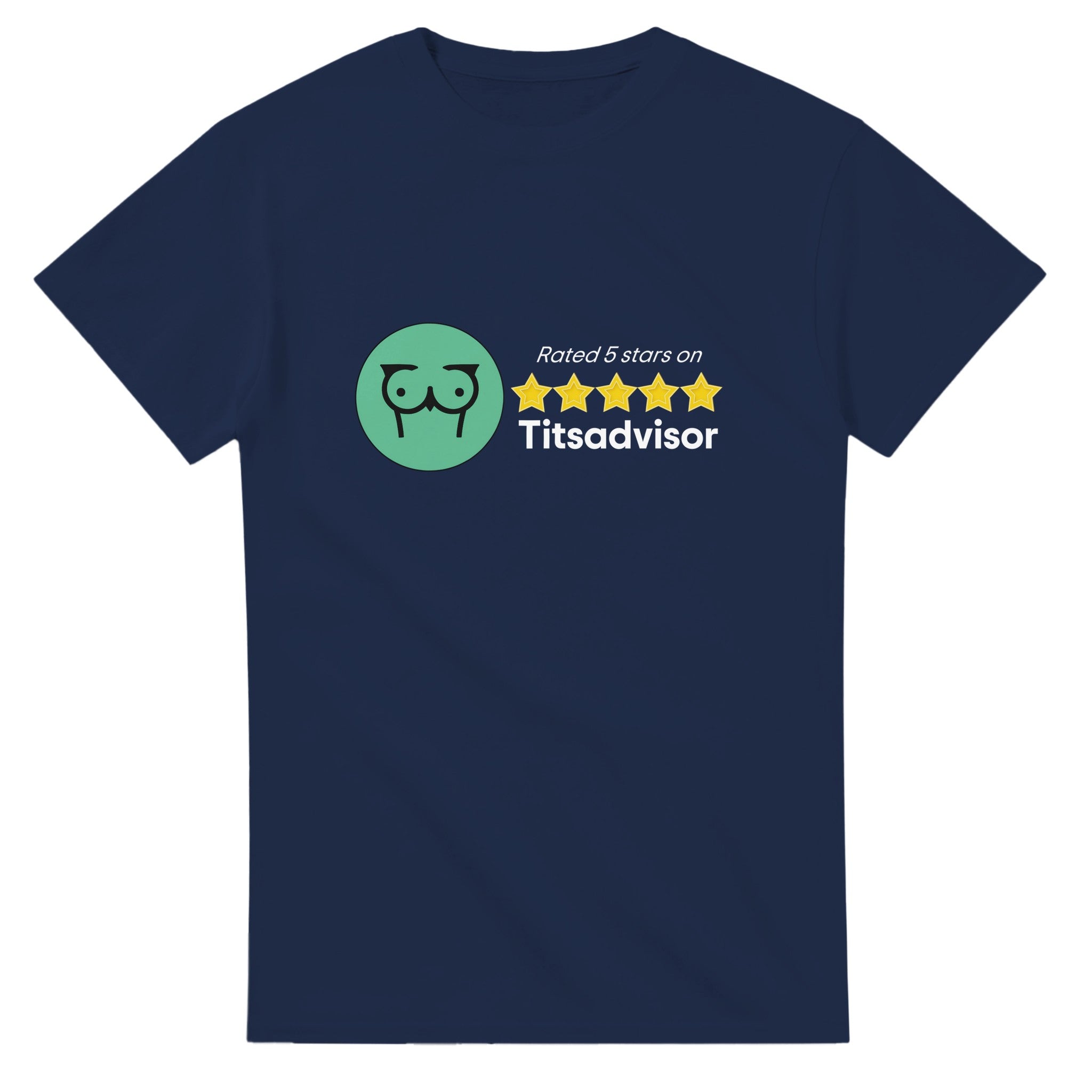 Rated 5 Stars on Titsadvisor adult novelty tshirt navy blue 3