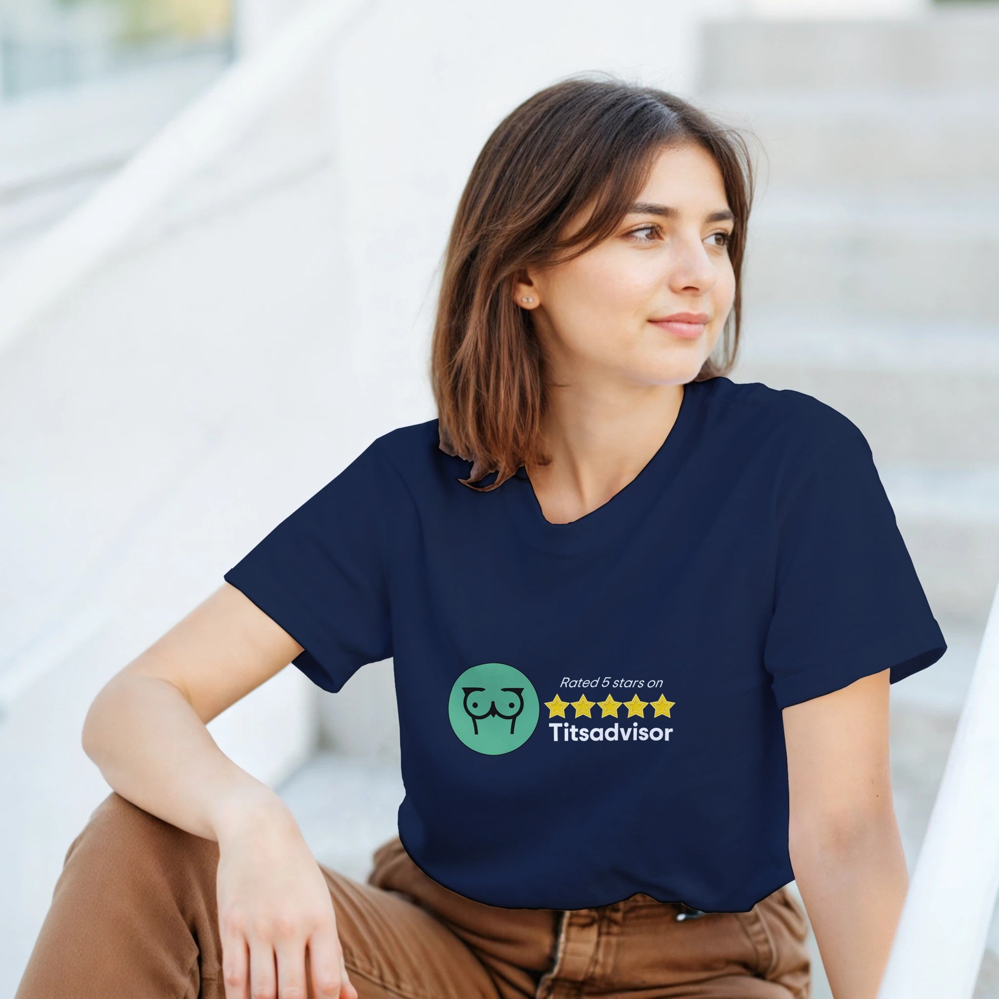 Rated 5 Stars on Titsadvisor adult novelty tshirt navy blue 4