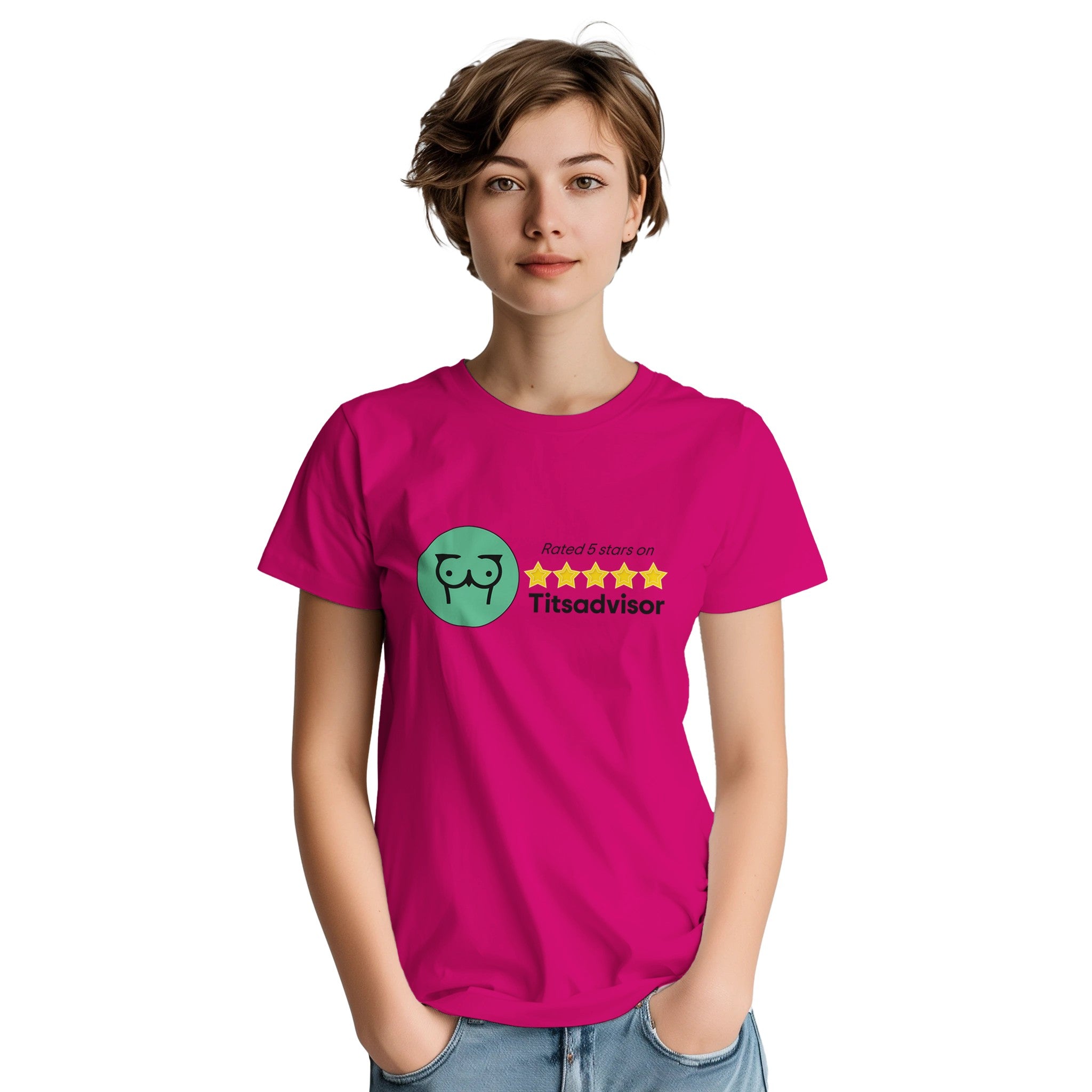 Rated 5 Stars on Titsadvisor adult novelty tshirt pink 2