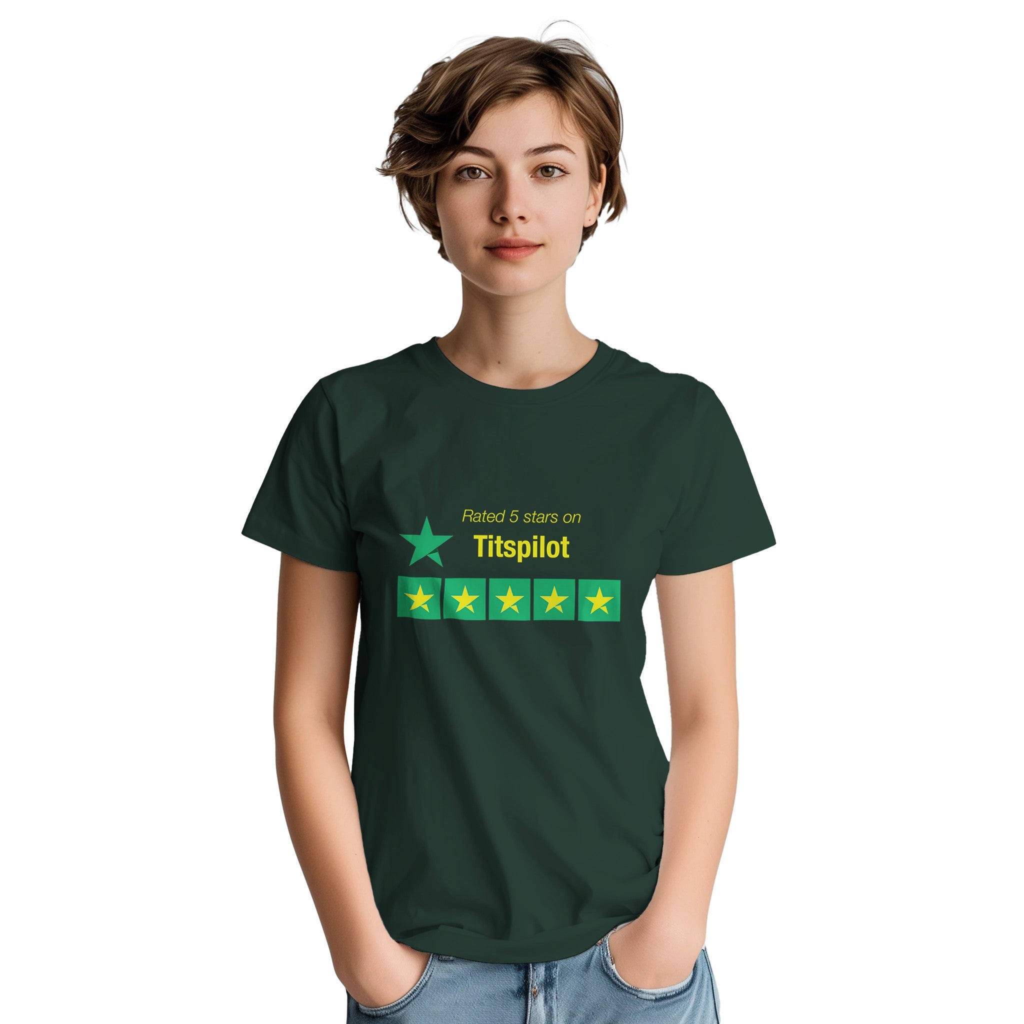 Rated 5 Stars on Titspilot adult novelty tshirt sex reviews forest green