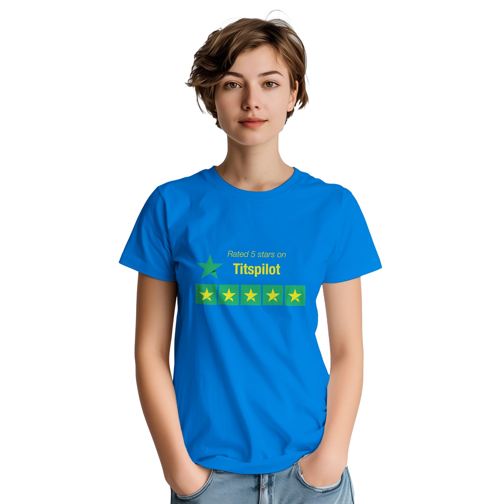 Rated 5 Stars on Titspilot adult novelty tshirt sex reviews royal blue
