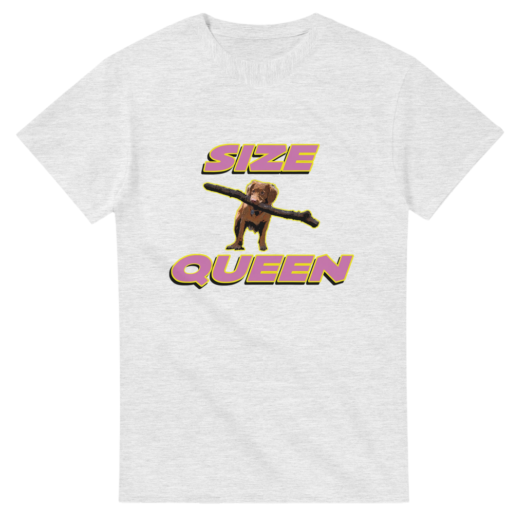 SIZE QUEEN ADULT NOVELTY TSHIRT ASH GREY