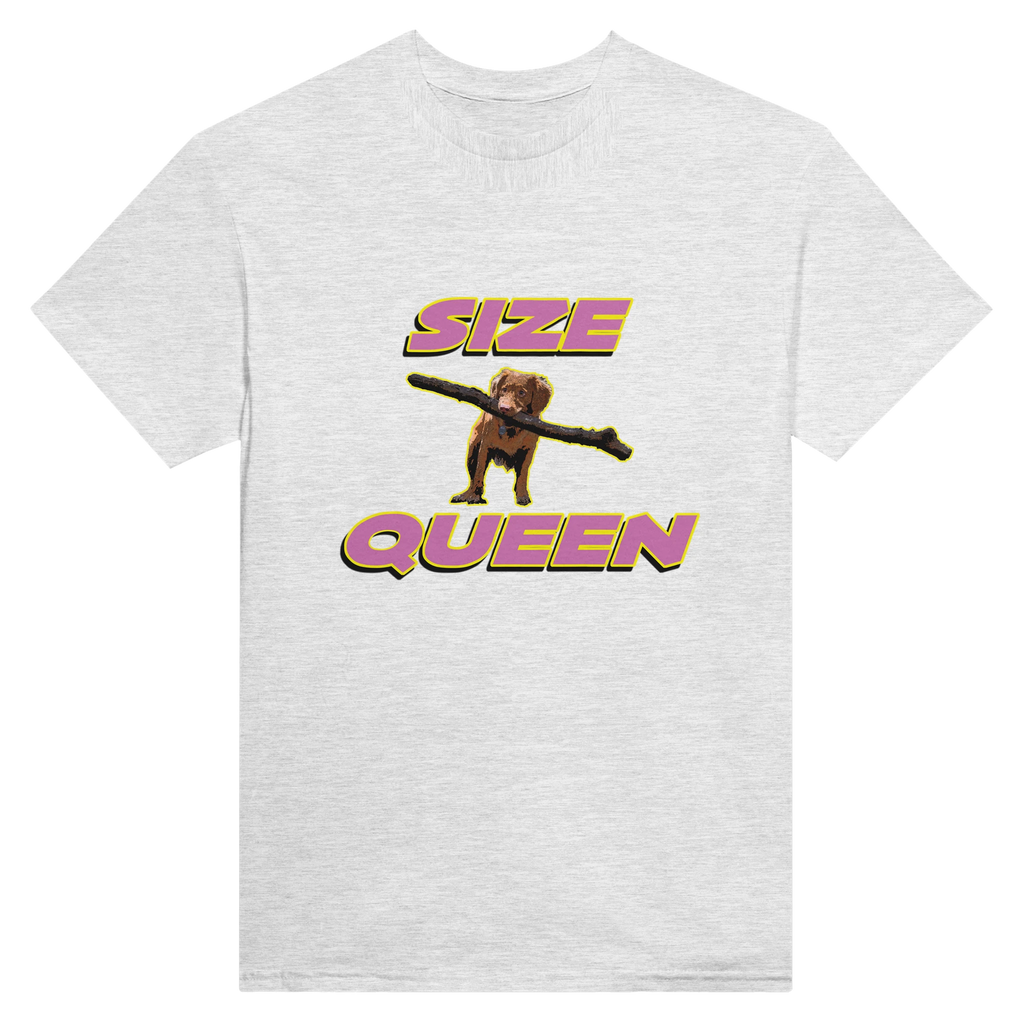 SIZE QUEEN ADULT NOVELTY TSHIRT ASH GREY 6
