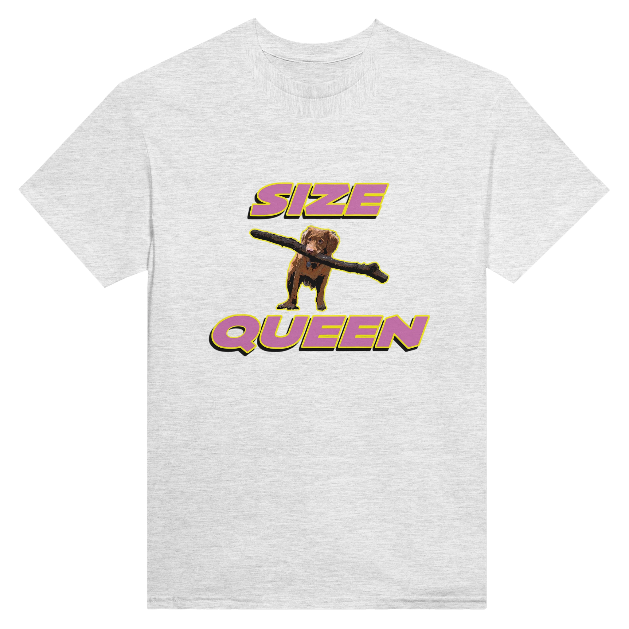 SIZE QUEEN ADULT NOVELTY TSHIRT ASH GREY 6