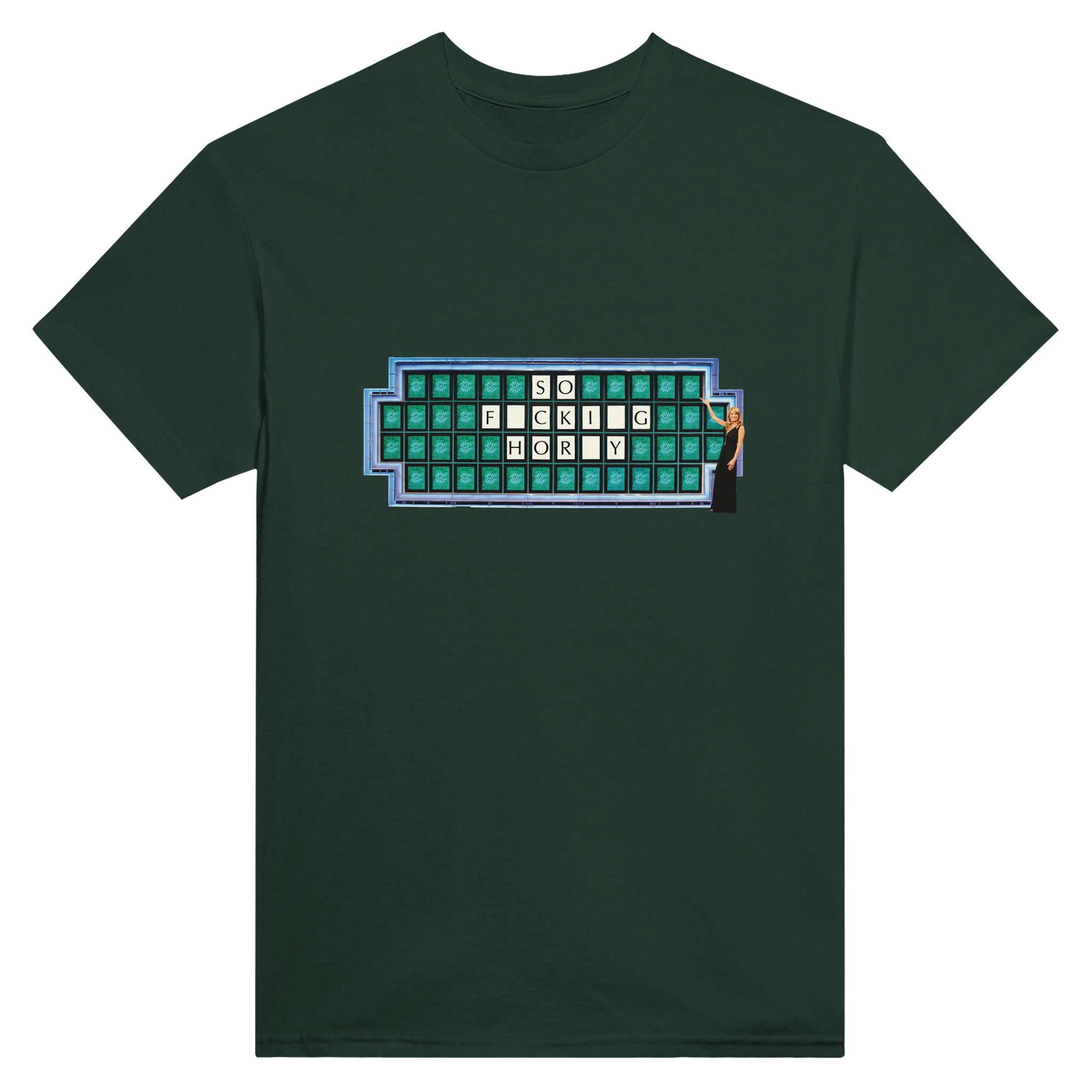 SO FUCKING HORNY ADULT NOVELTY MEME TSHIRT FOREST GREEN