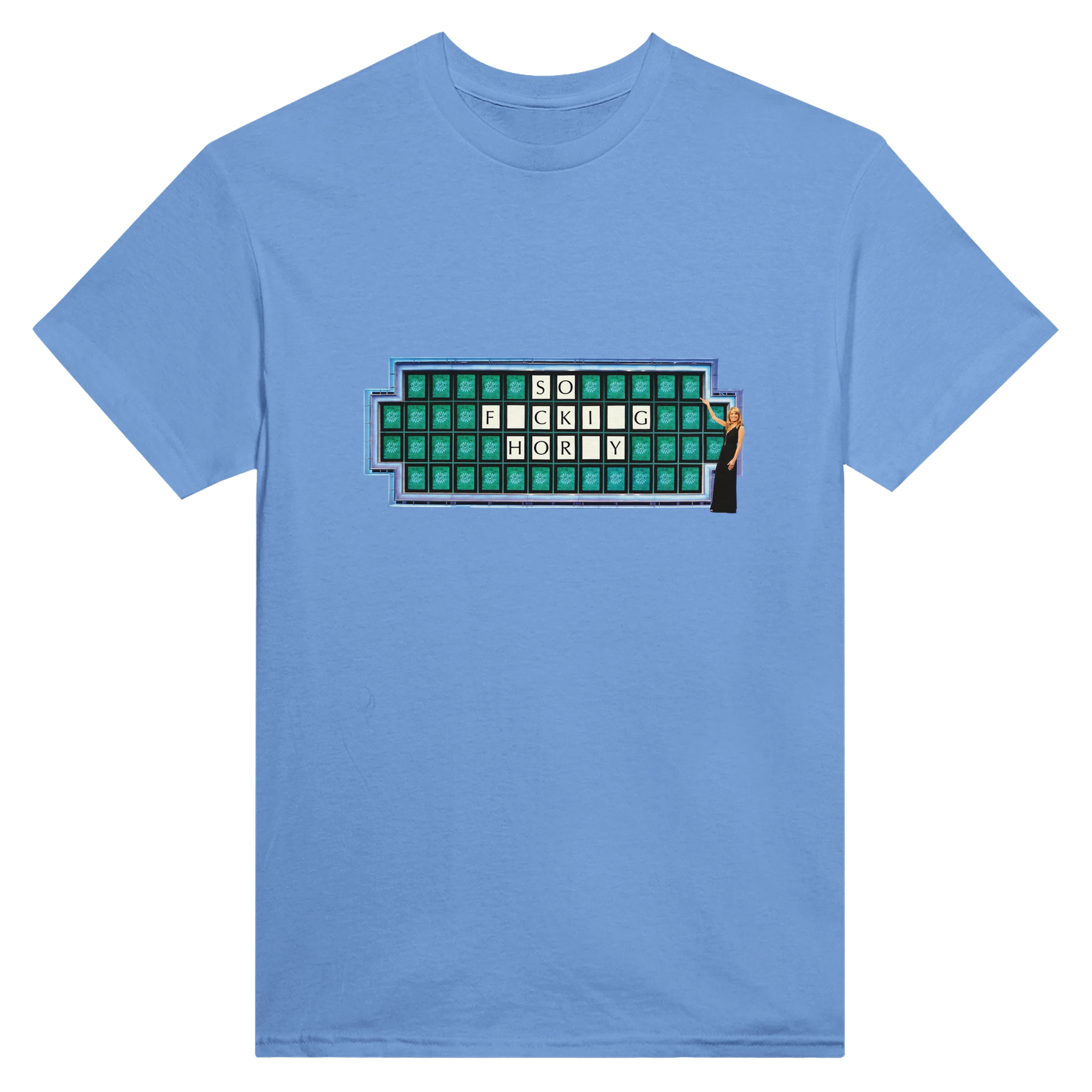 SO FUCKING HORNY ADULT NOVELTY MEME TSHIRT LIGHT BLUE