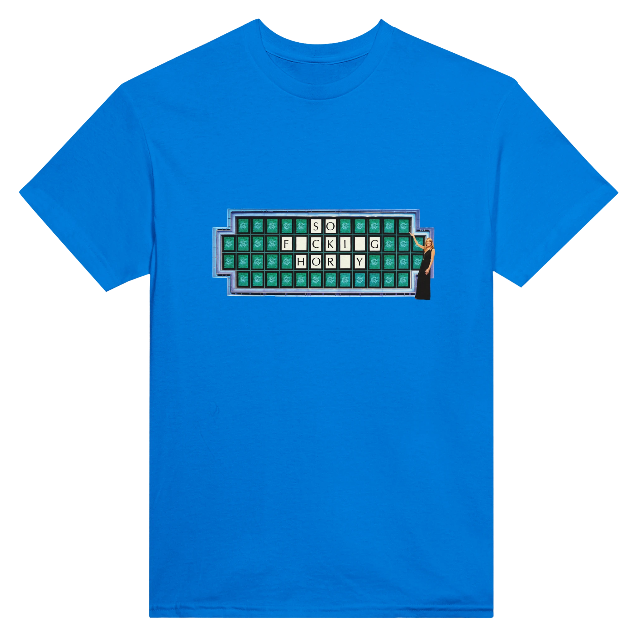 SO FUCKING HORNY ADULT NOVELTY MEME TSHIRT ROYAL BLUE