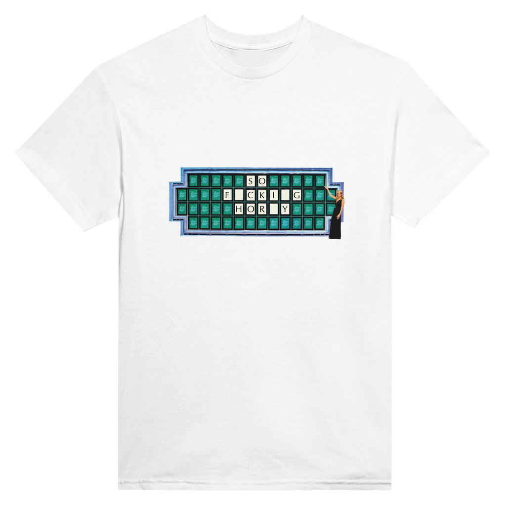 SO FUCKING HORNY ADULT NOVELTY MEME TSHIRT WHITE