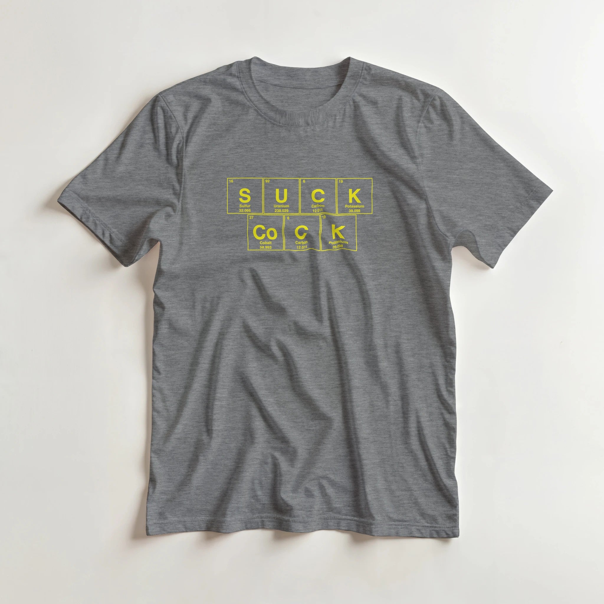 SUCK CoCK periodic table adult novelty tshirt sport grey 2