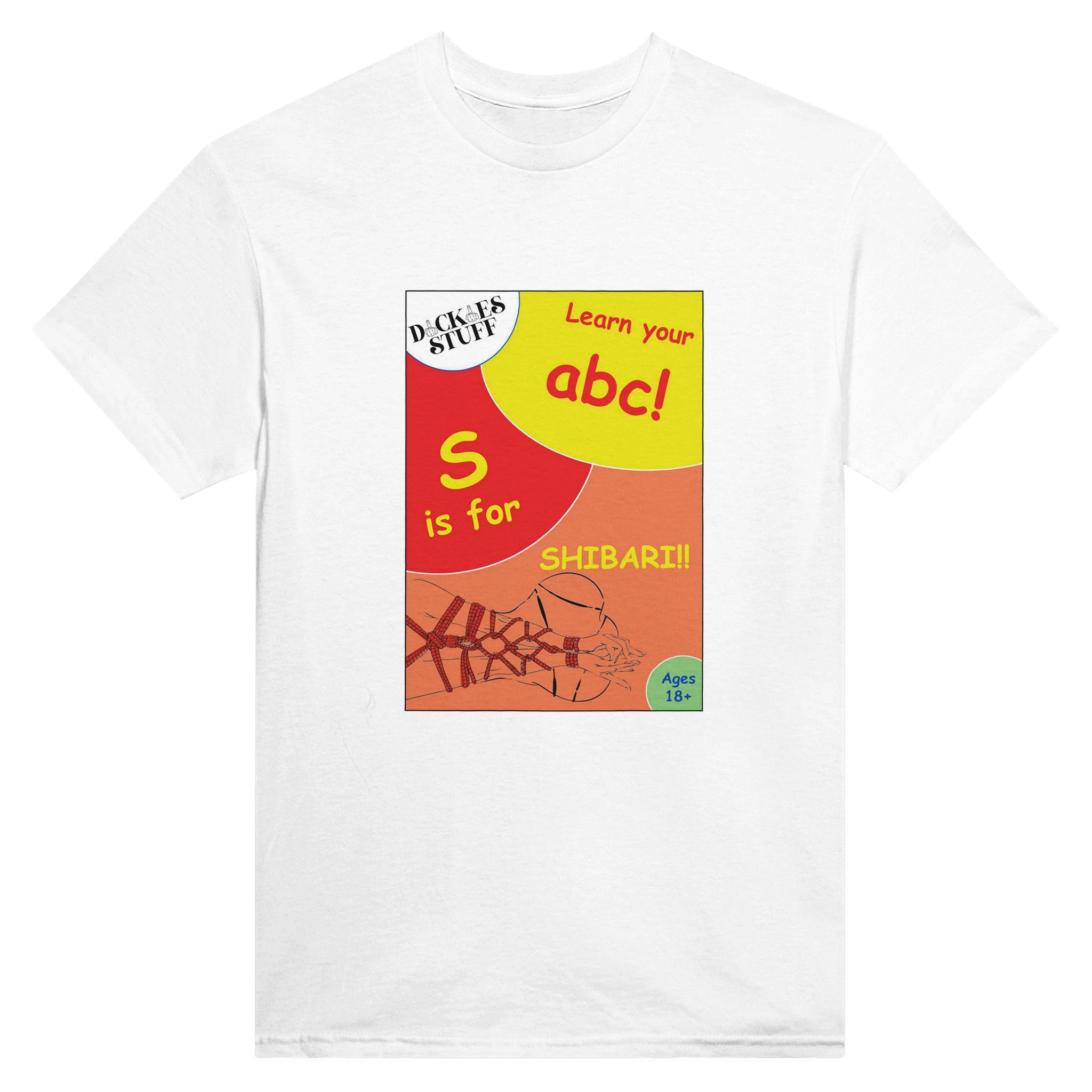 S is for Shibari adult novelty tshirt sex abc