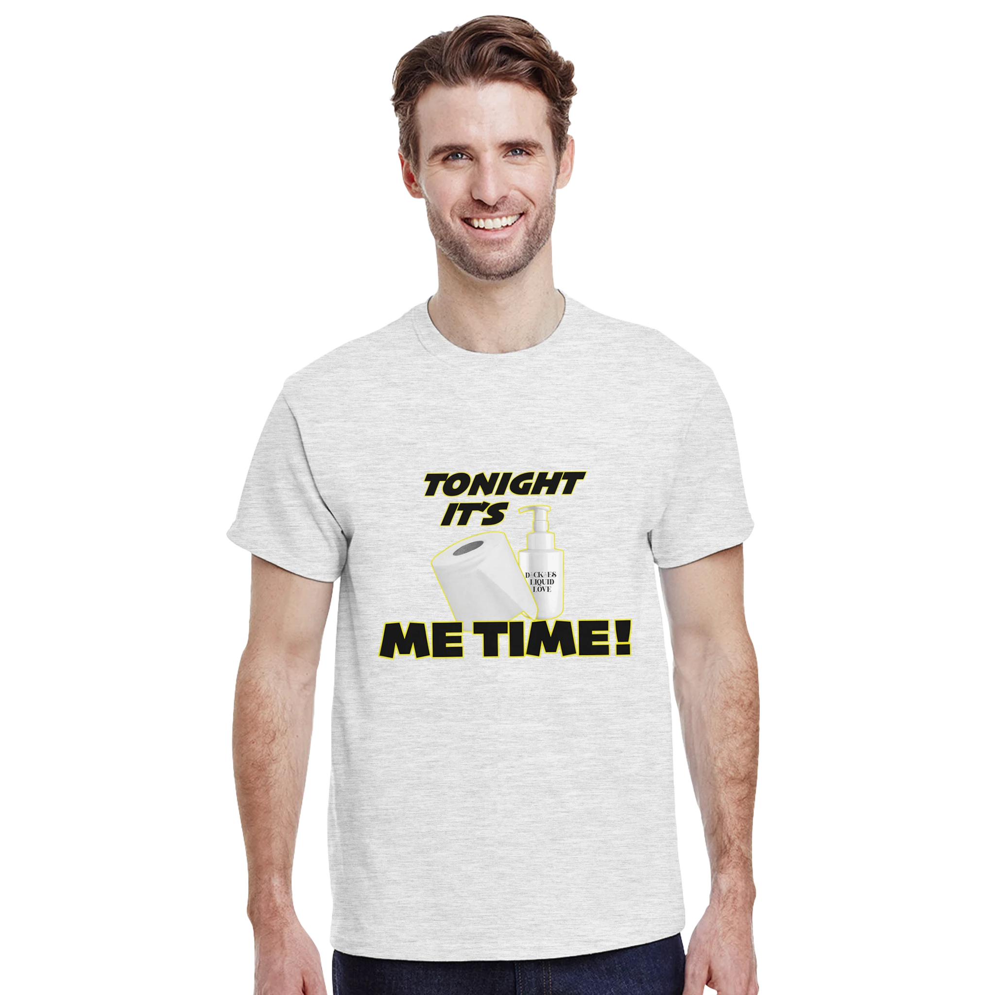 TONIGHT IT'S ME TIME! GUYS EDITION! ADULT NOVELTY TSHIRT ASH GREY