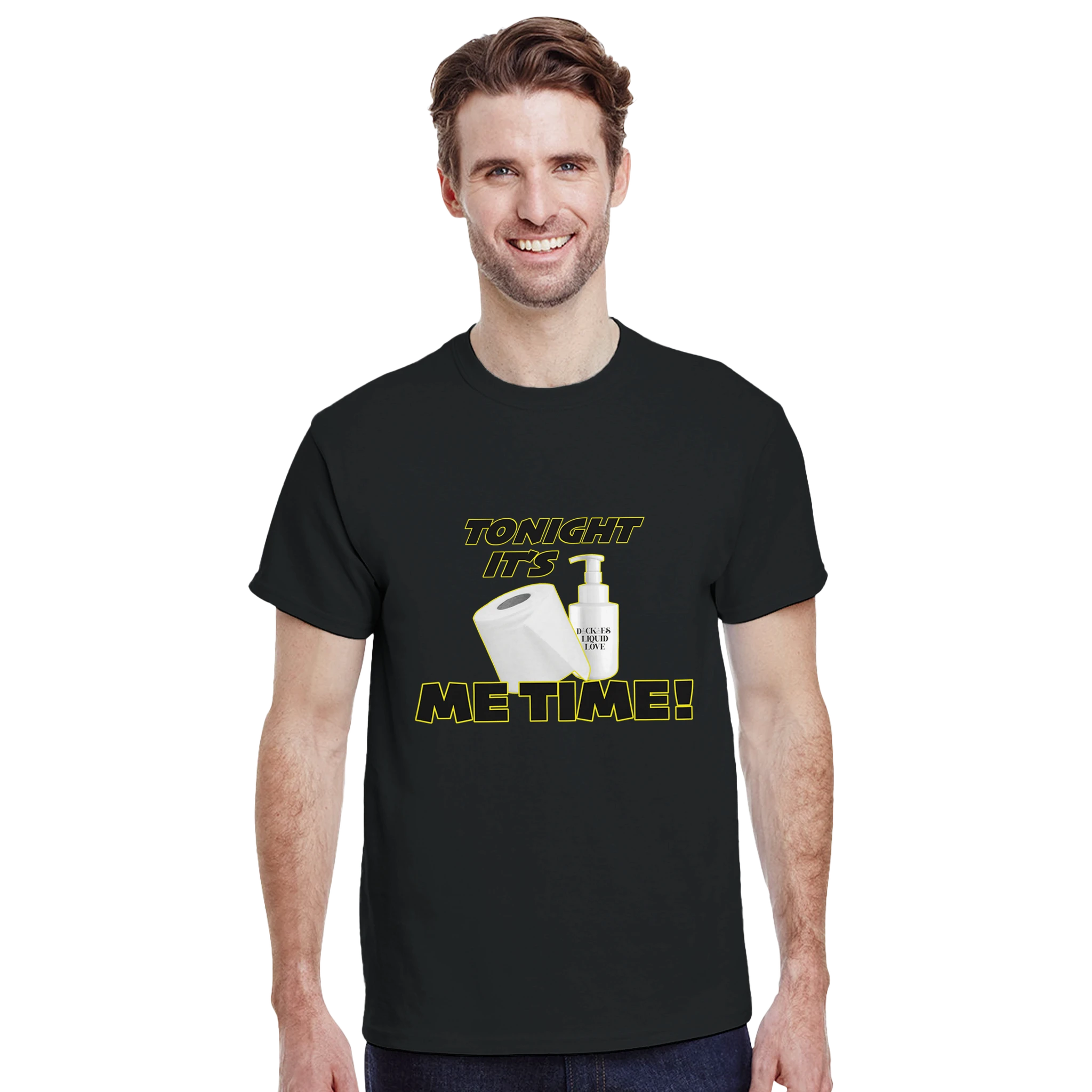 TONIGHT IT'S ME TIME! GUYS EDITION! ADULT NOVELTY TSHIRT BLACK