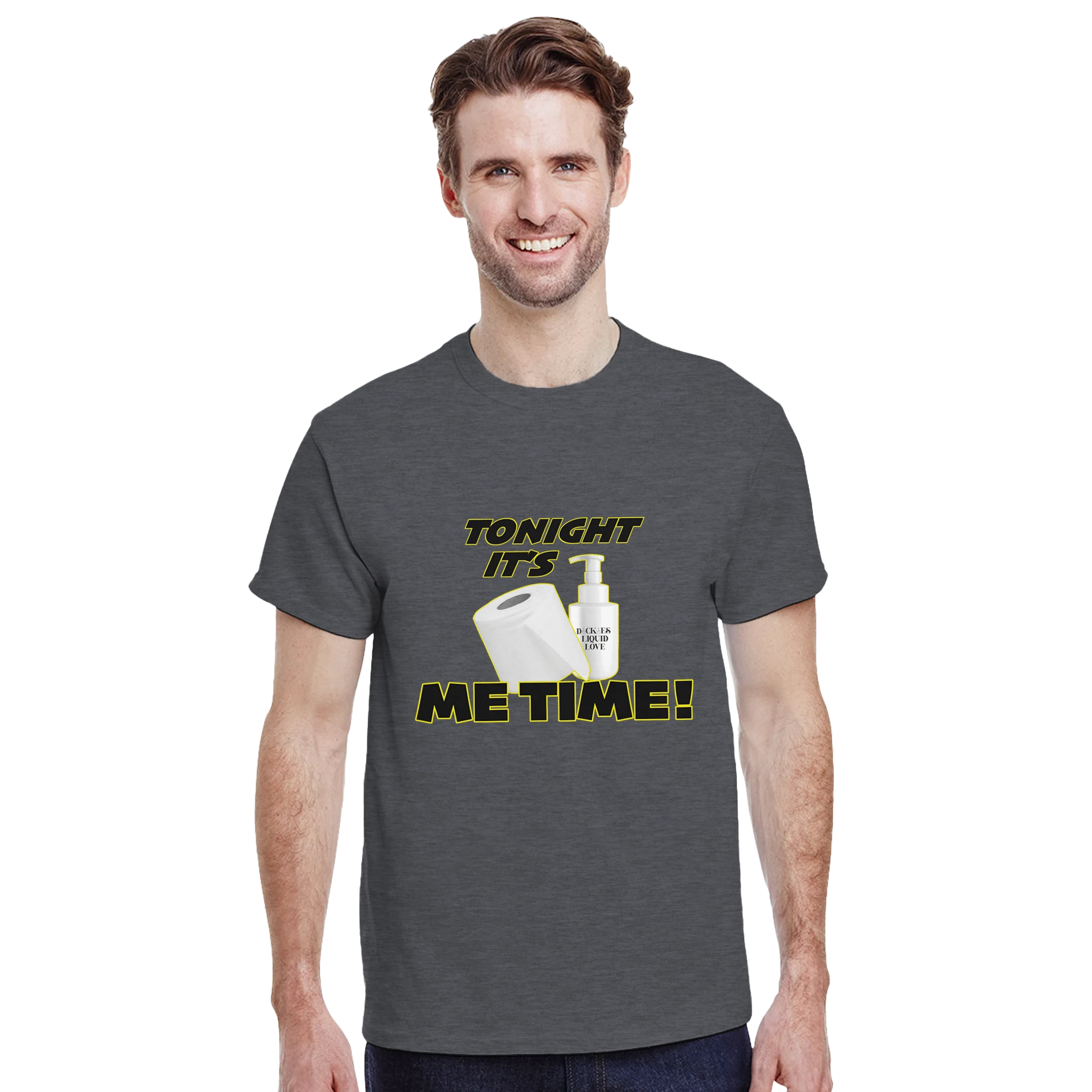 TONIGHT IT'S ME TIME! GUYS EDITION! ADULT NOVELTY TSHIRT GRAPHITE HEATHER