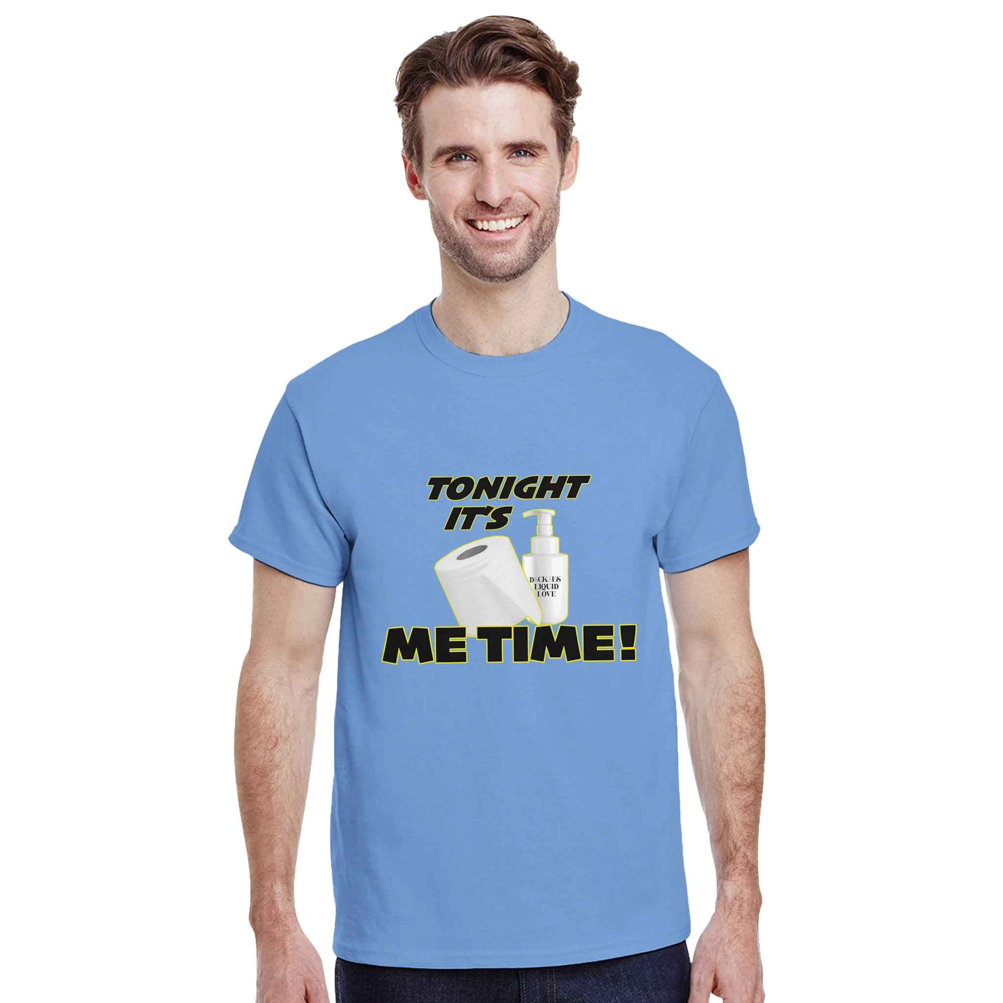 TONIGHT IT'S ME TIME! GUYS EDITION! ADULT NOVELTY TSHIRT LIGHT BLUE