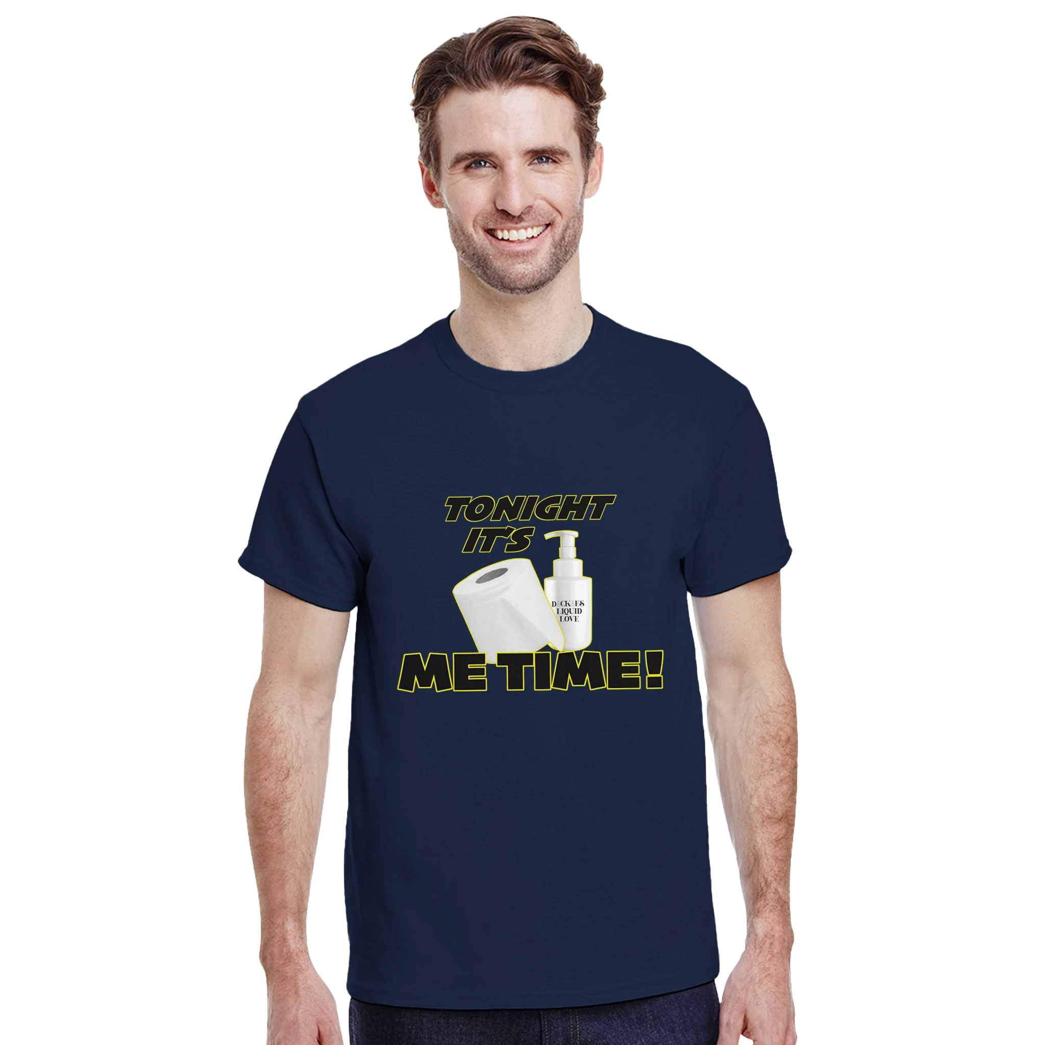 TONIGHT IT'S ME TIME! GUYS EDITION! ADULT NOVELTY TSHIRT NAVY BLUE