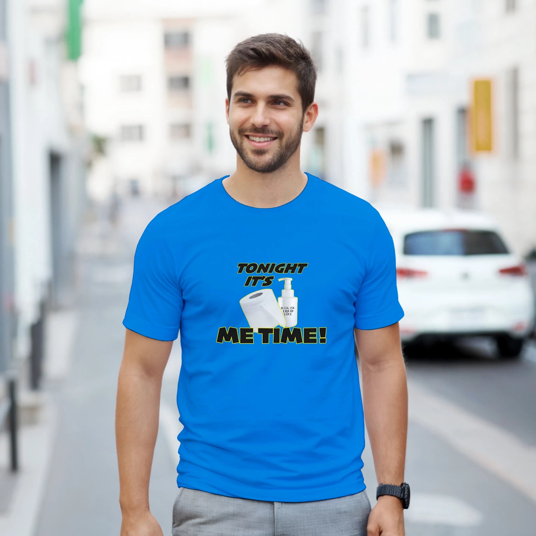 TONIGHT IT'S ME TIME! GUYS EDITION! ADULT NOVELTY TSHIRT ROYAL BLUE