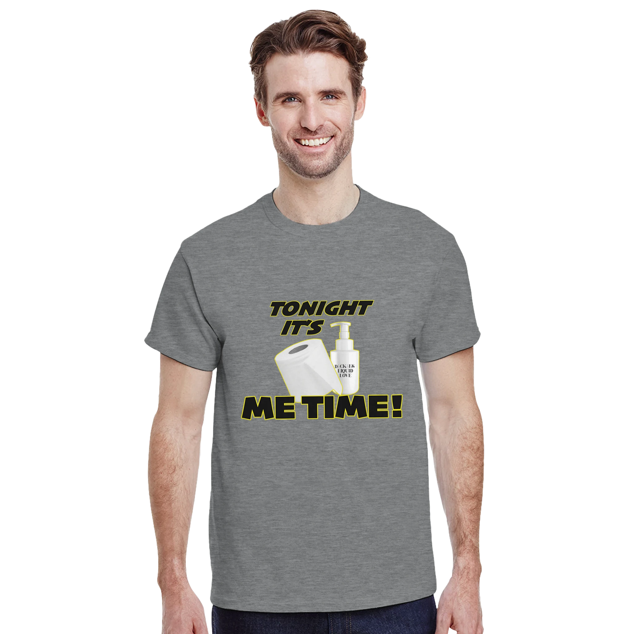 TONIGHT IT'S ME TIME! GUYS EDITION! ADULT NOVELTY TSHIRT SPORT GREY