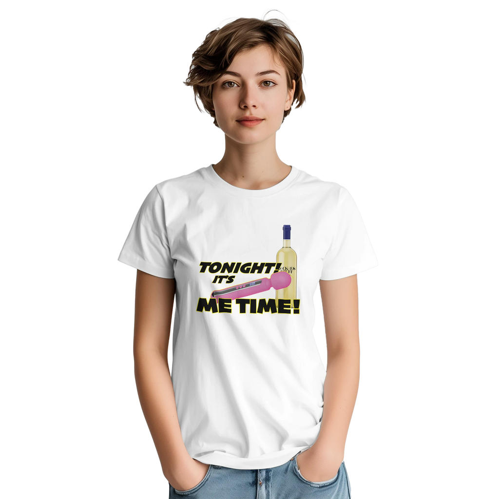 TONIGHT IT'S ME TIME! LADIES EDITIONS NOVELTY ADULT SHIRT WHITE