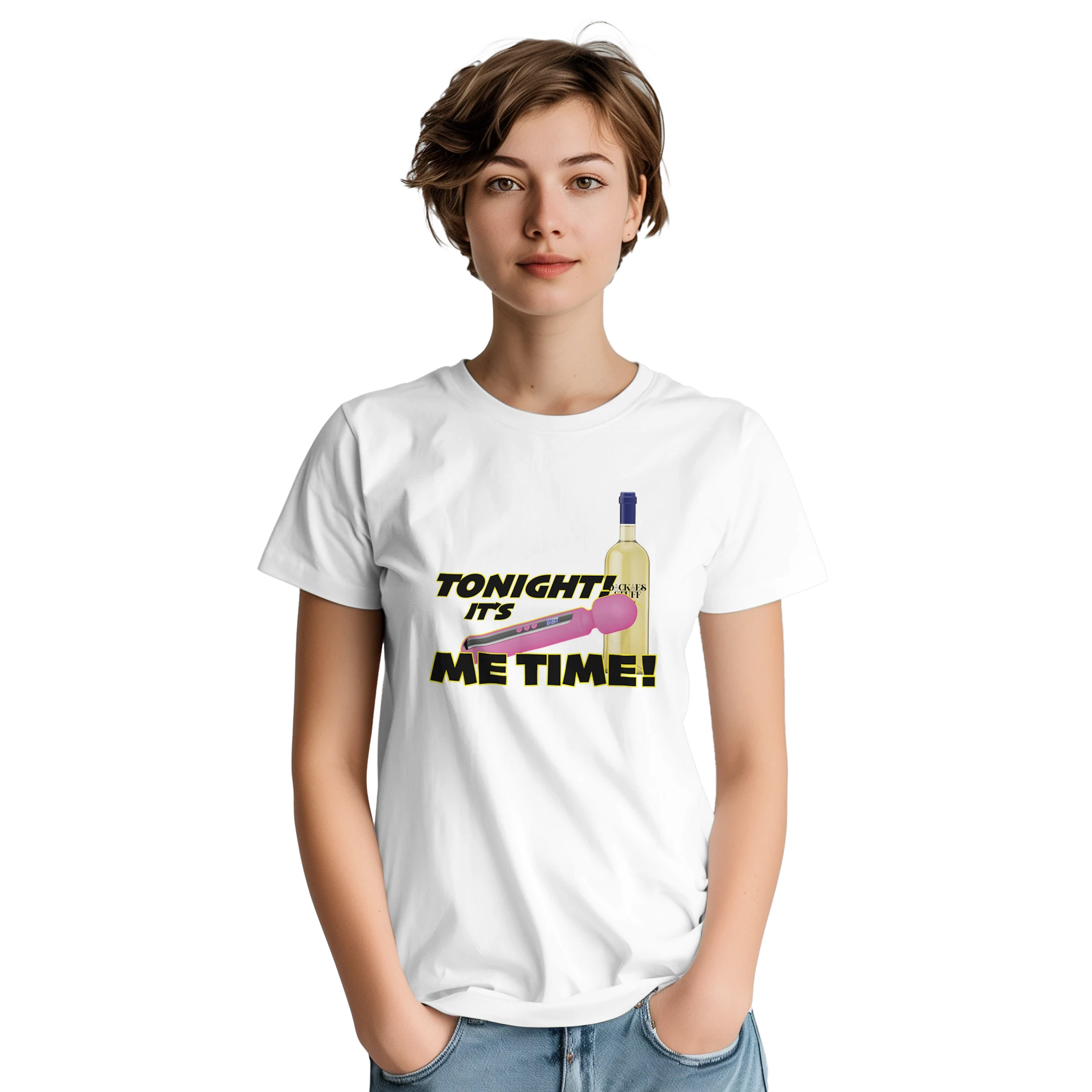 TONIGHT IT'S ME TIME! LADIES EDITIONS NOVELTY ADULT SHIRT WHITE