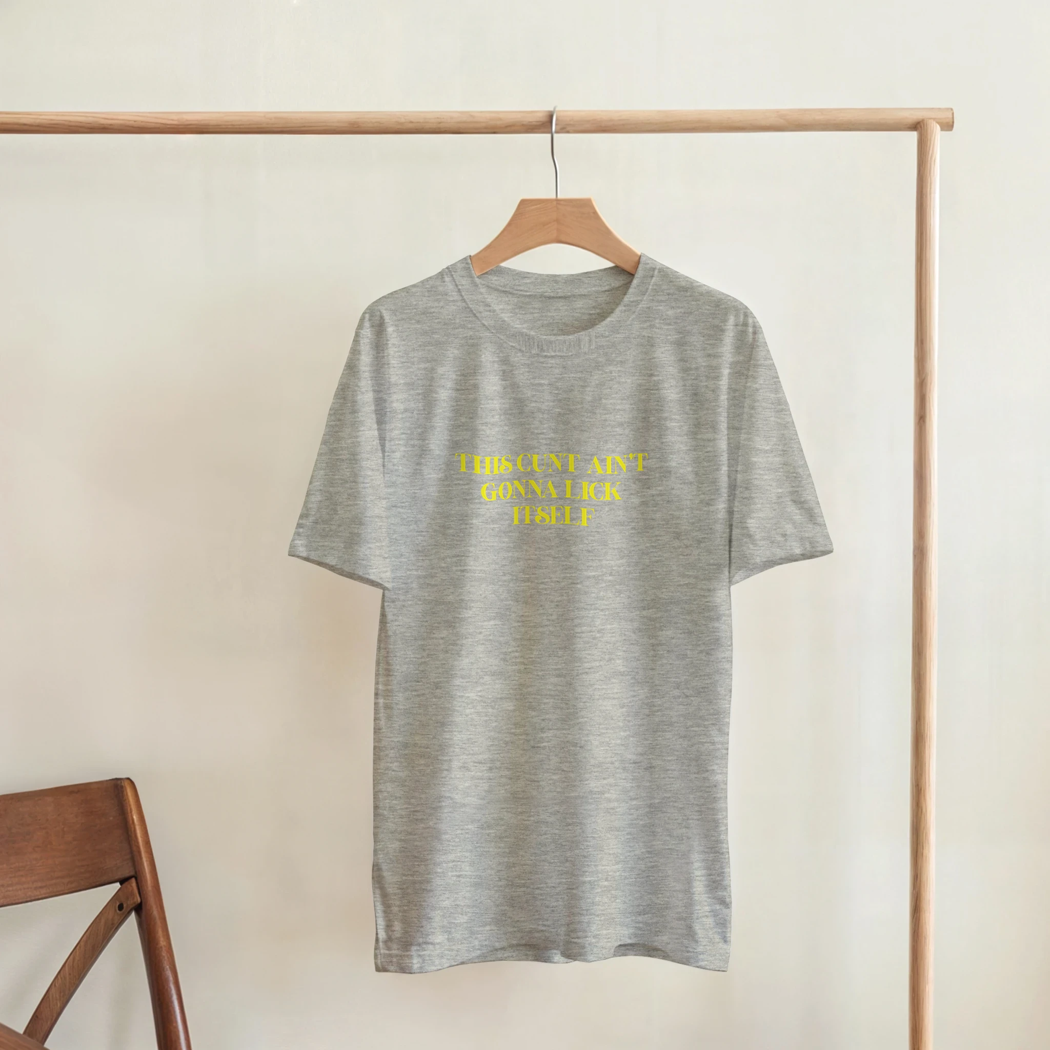 This cunt ain't gonna lick itself adult novelty tshirt sex ash grey 2