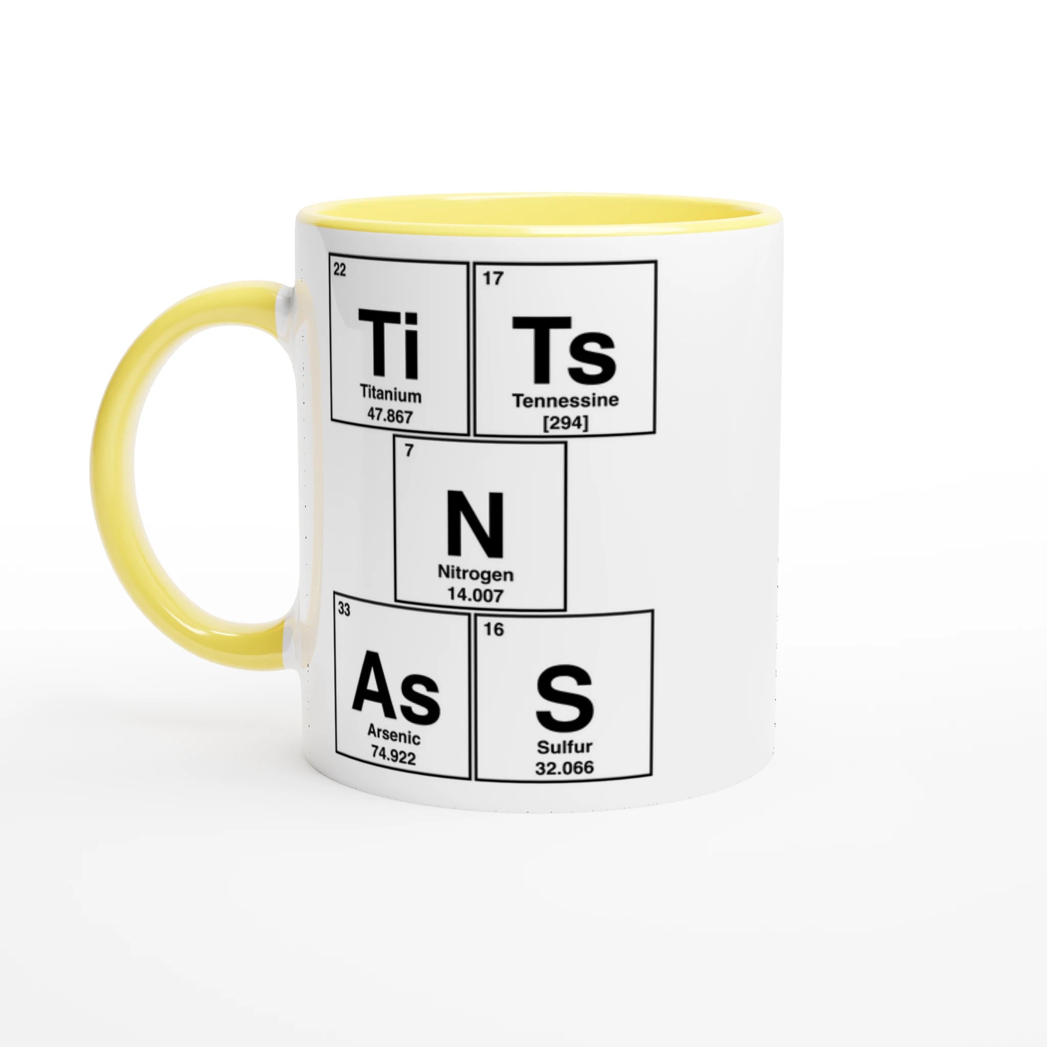 TiTs N AsS adult novelty cup tea coffee yellow
