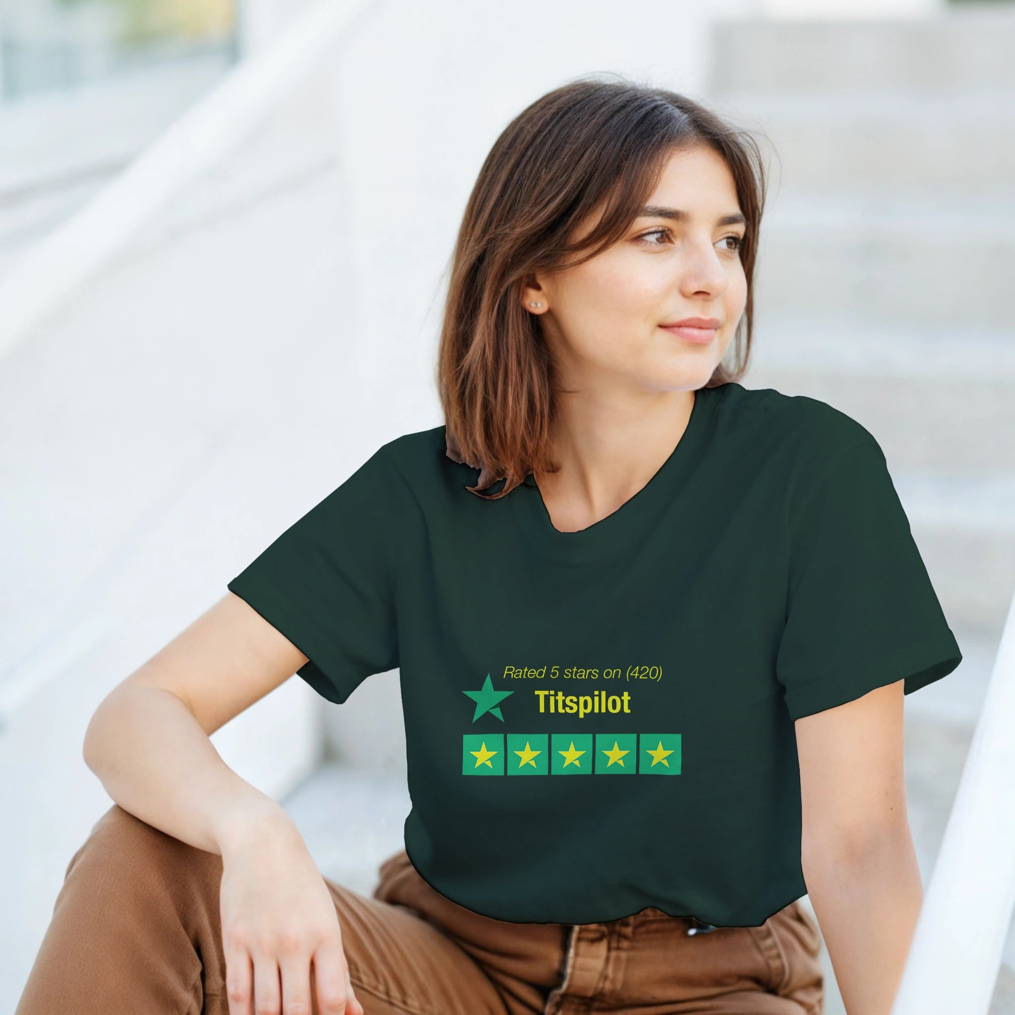 Titspilot rated 5 stars 420 Edition! adult novelty tshirt review forest green
