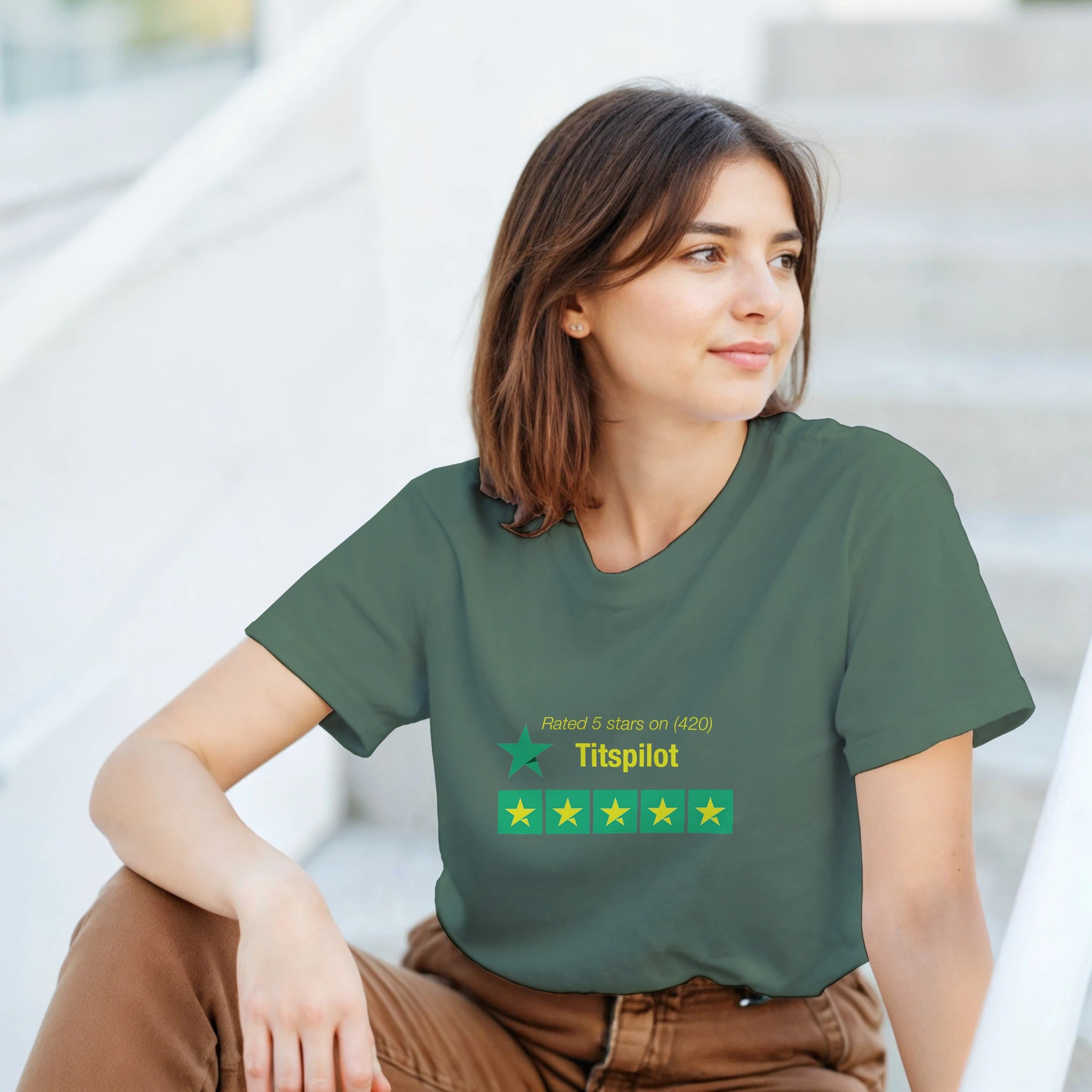 Titspilot rated 5 stars 420 Edition! adult novelty tshirt review military green