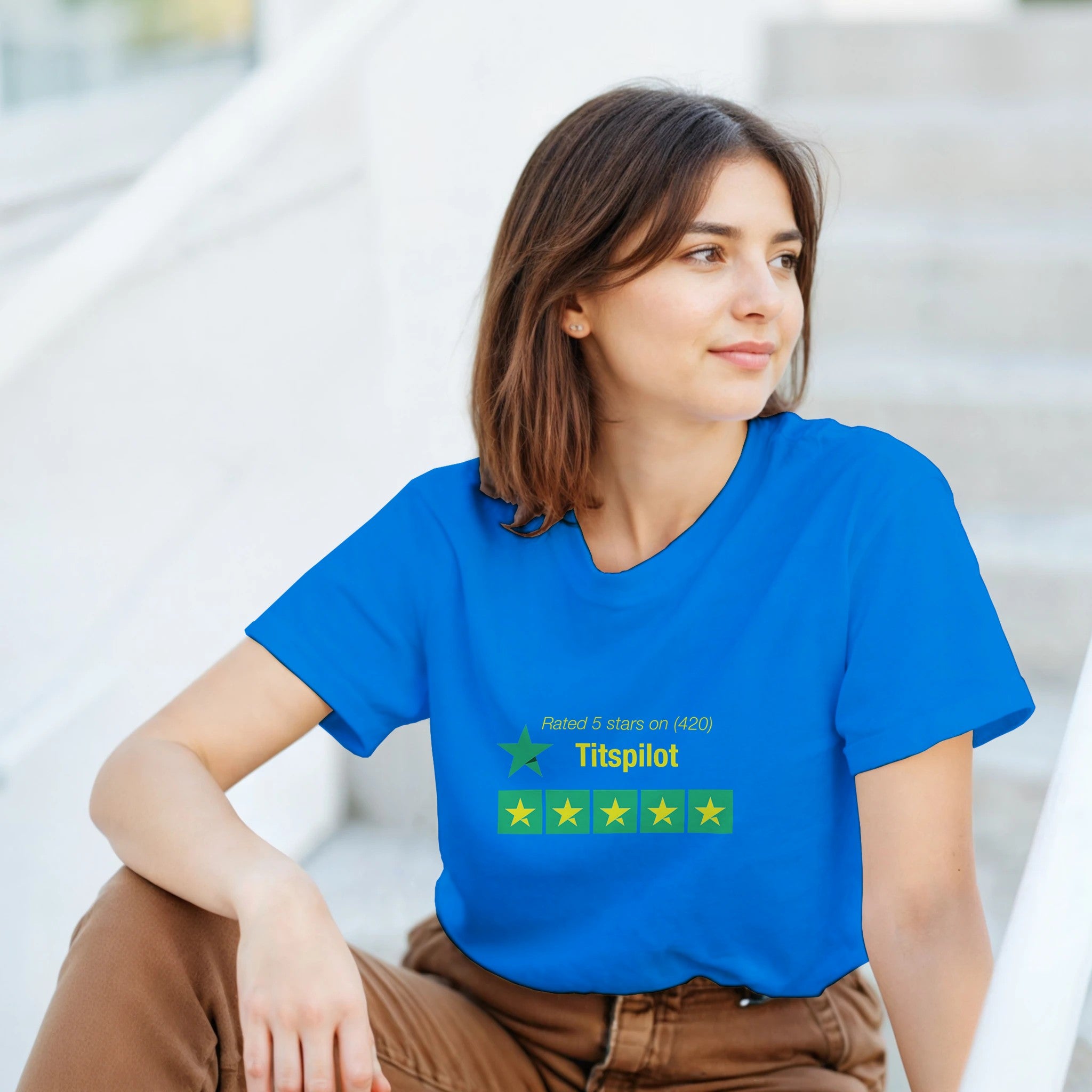 Titspilot rated 5 stars 420 Edition! adult novelty tshirt review royal blue