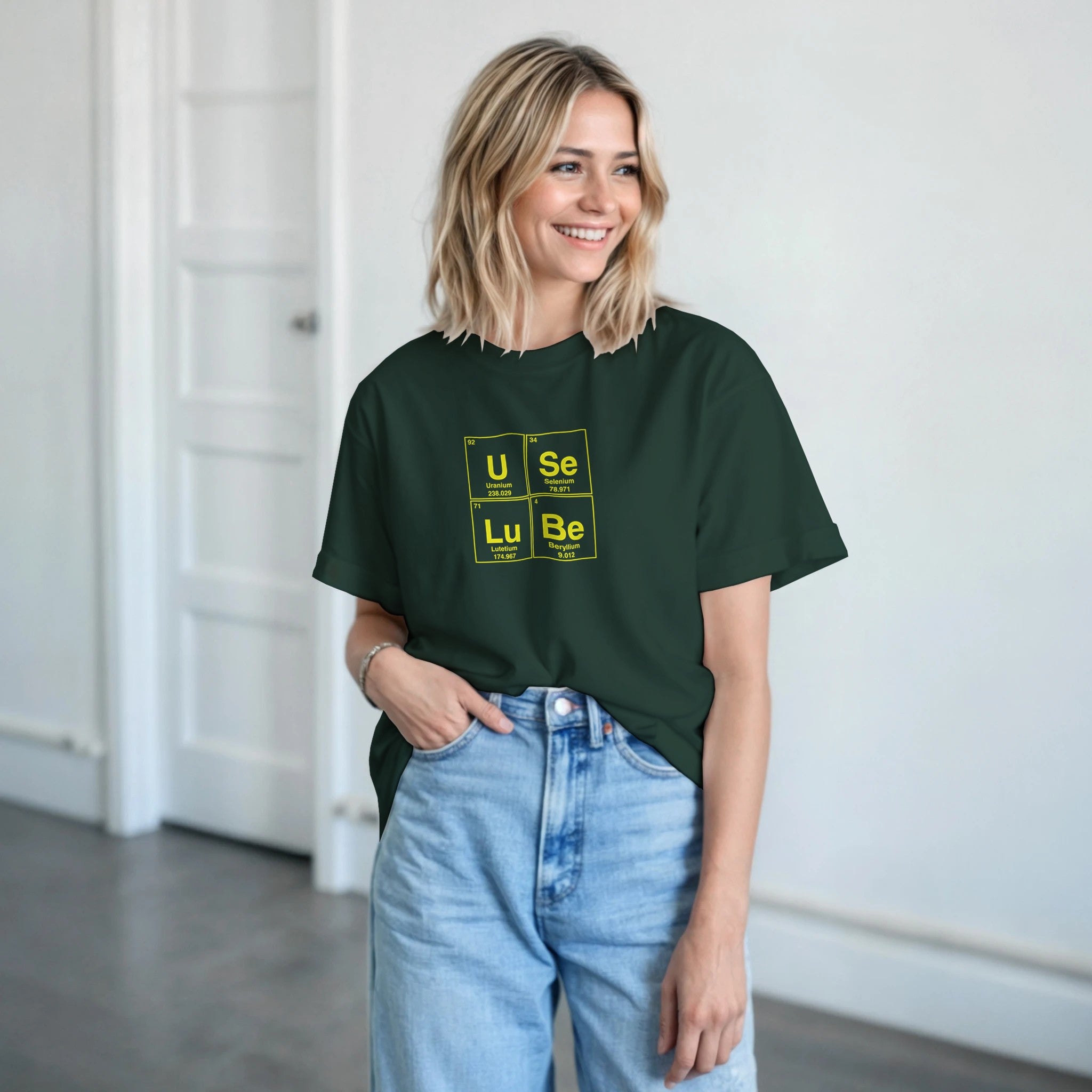 USe LuBe periodic table aduly novelty tshirt anal sex forest green
