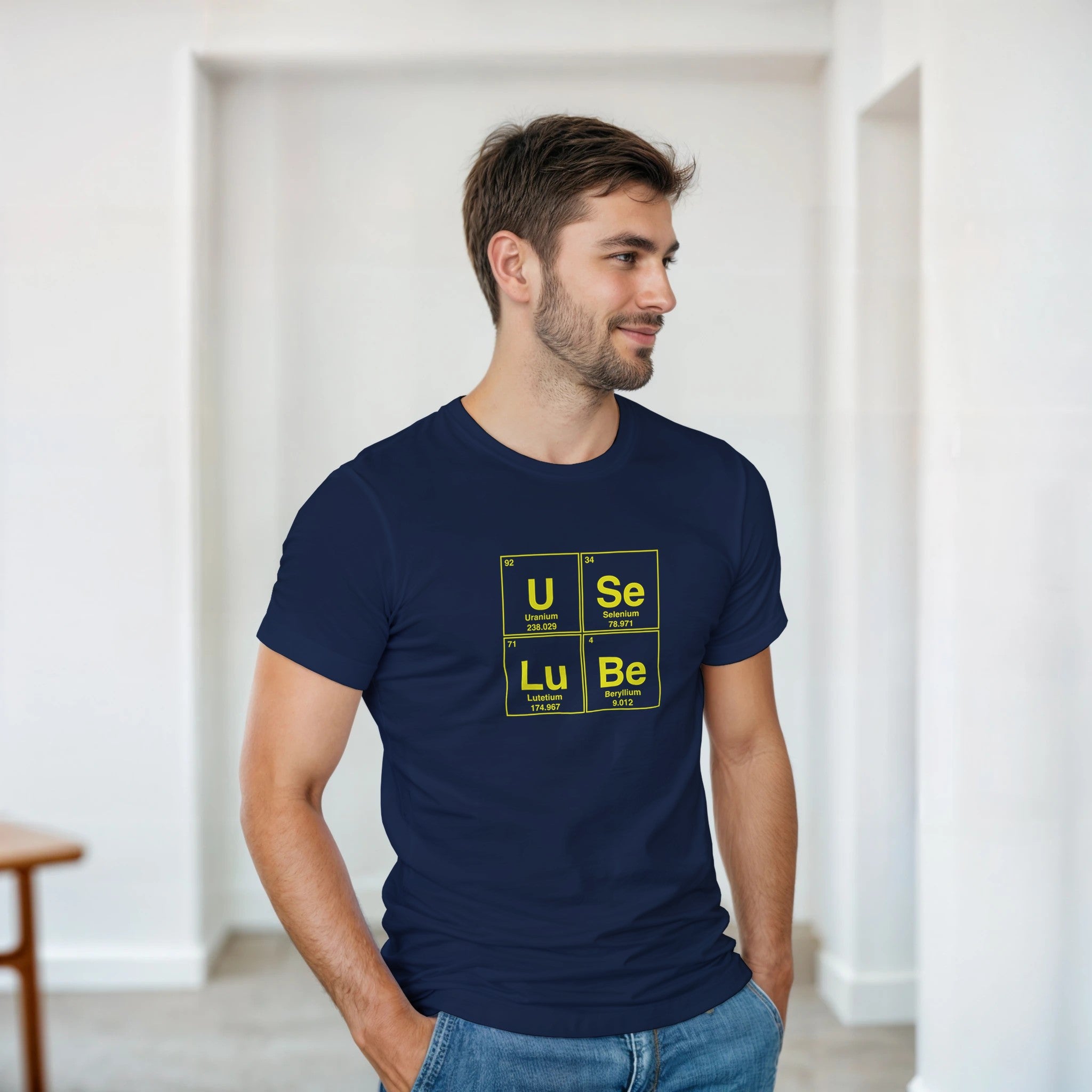 USe LuBe periodic table aduly novelty tshirt anal sex navy blue 2