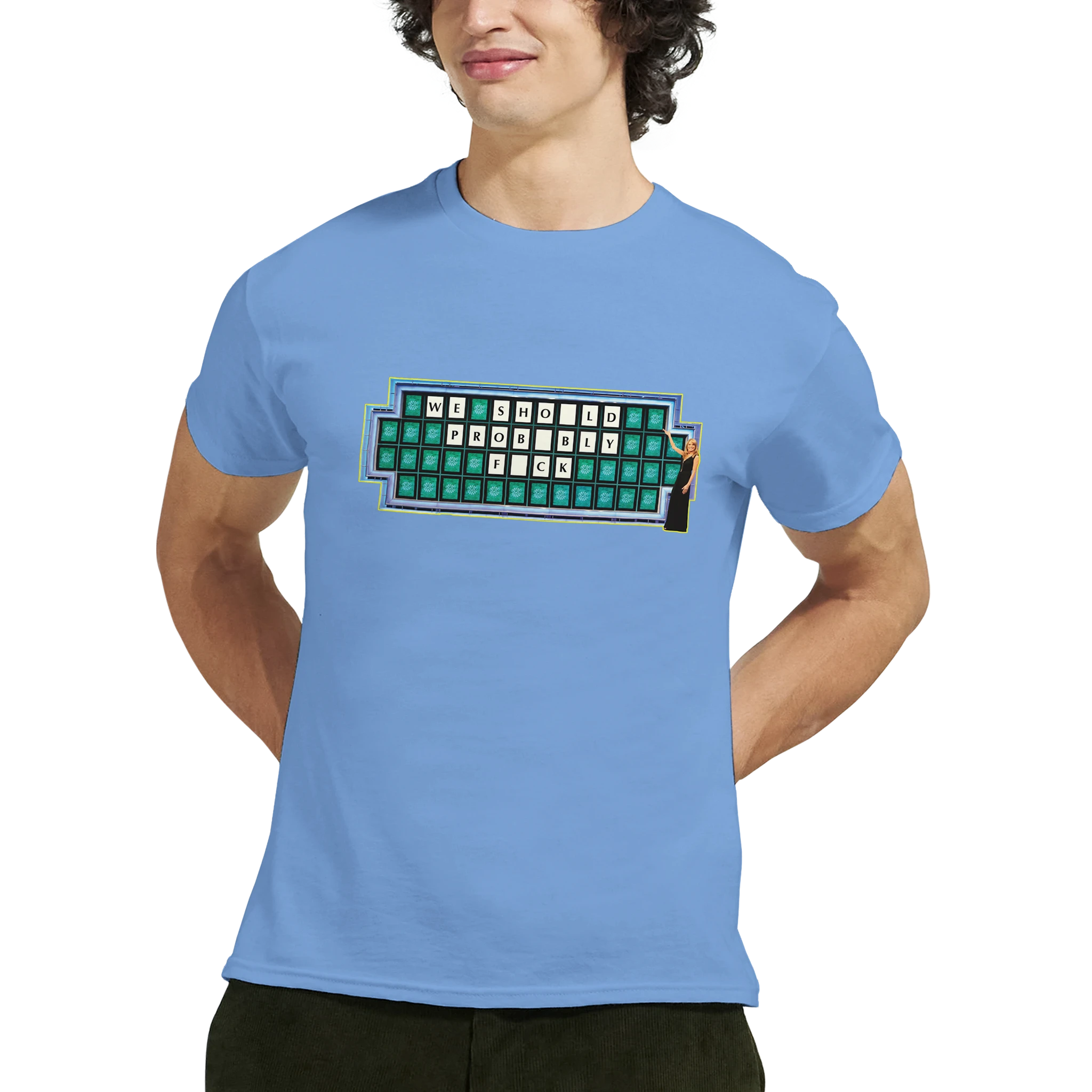 WE SHOULD PROBABLY FUCK ADULTY NOVELTY MEME LIGHT BLUE 2