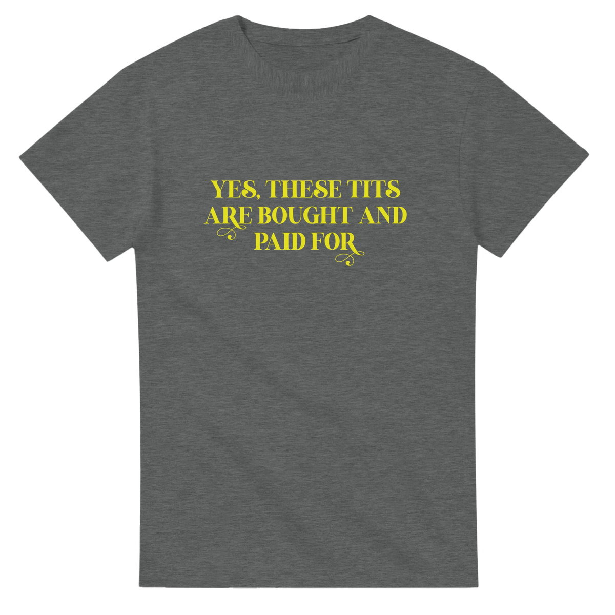 YES THESE TITS ARE BOUGHT AND PAID FOR ADULT NOVELTY TSHIRT