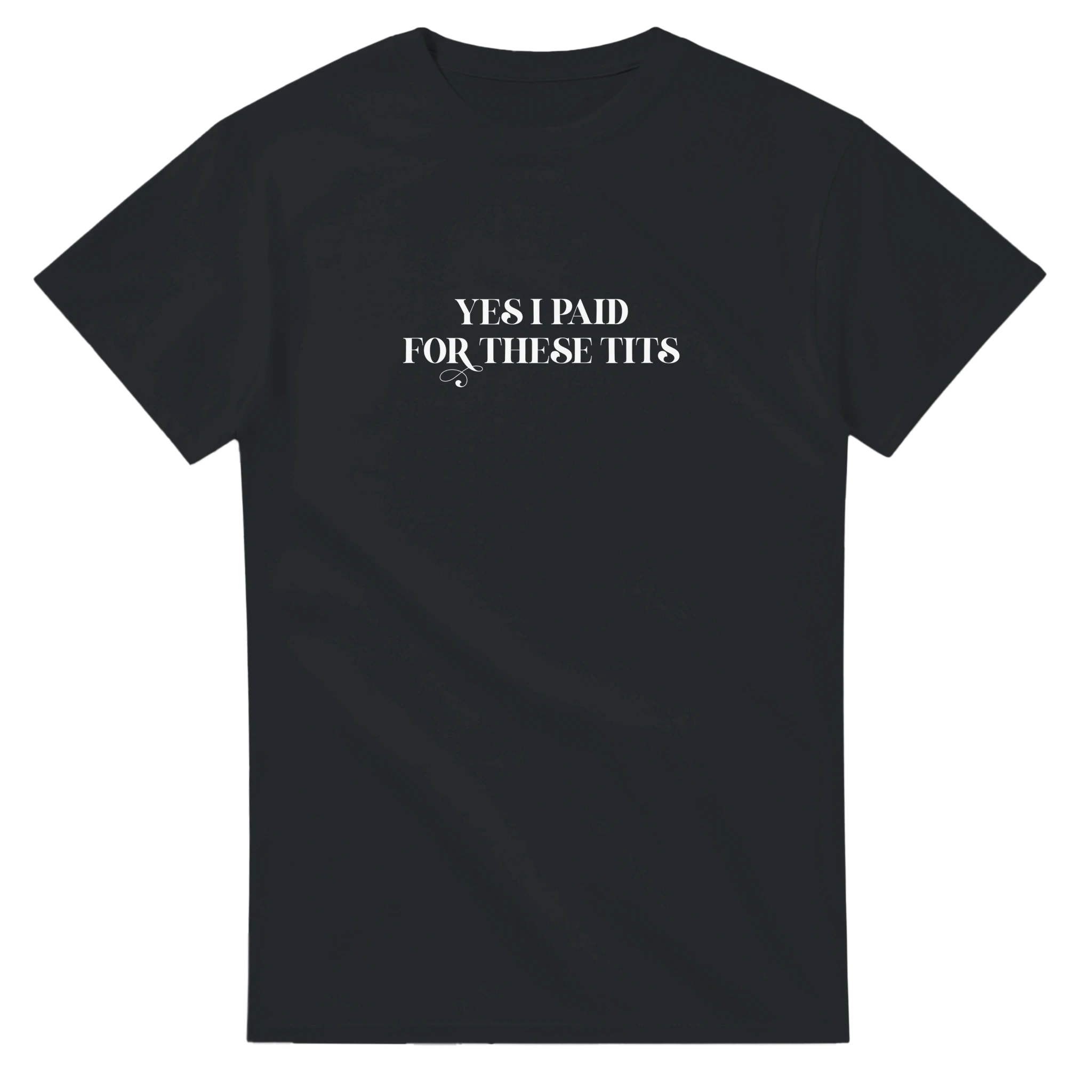 Yes I paid for these tits adult novelty tshirt black 3