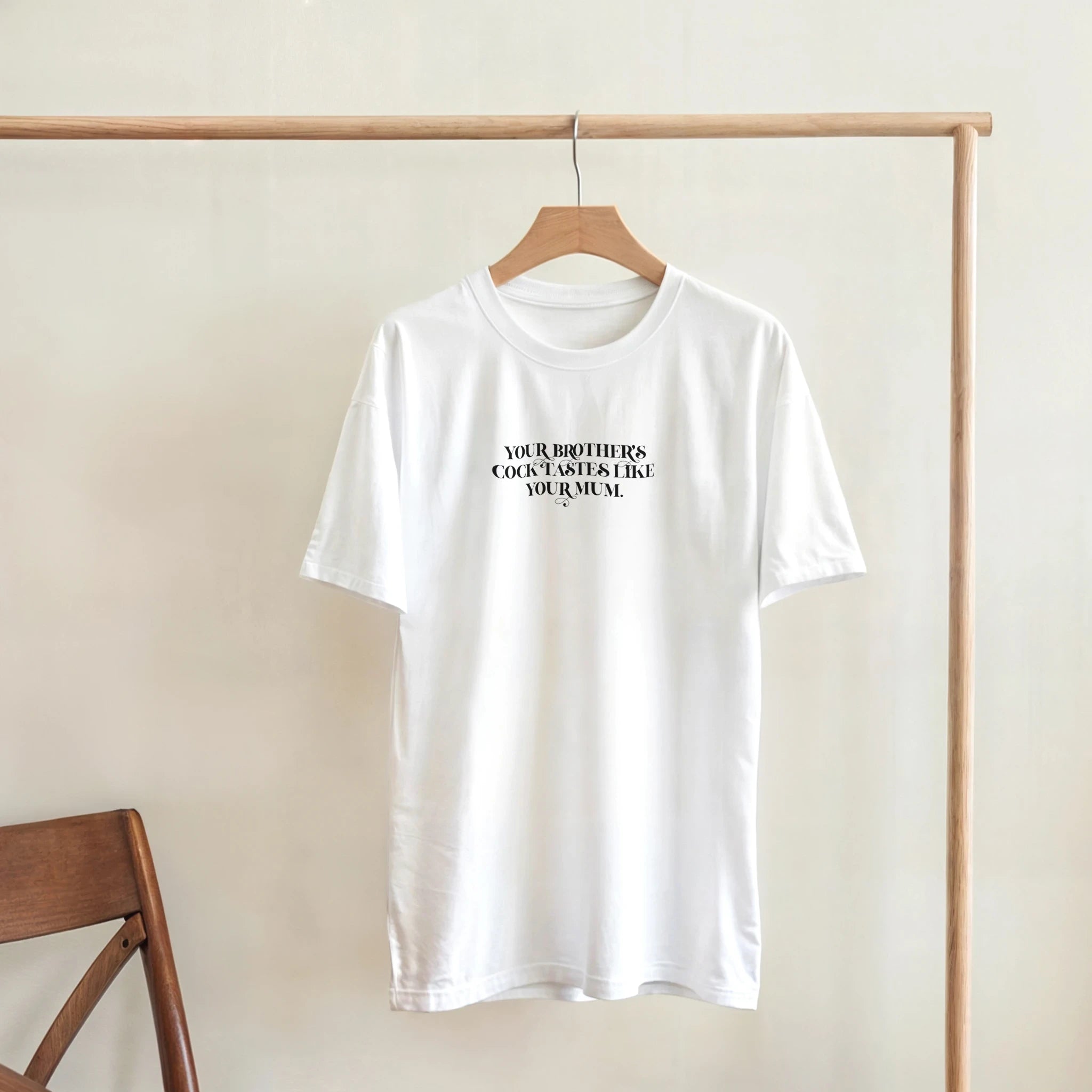 Your brother's cock tastes like your mum adult novelty tshirt sex white 6