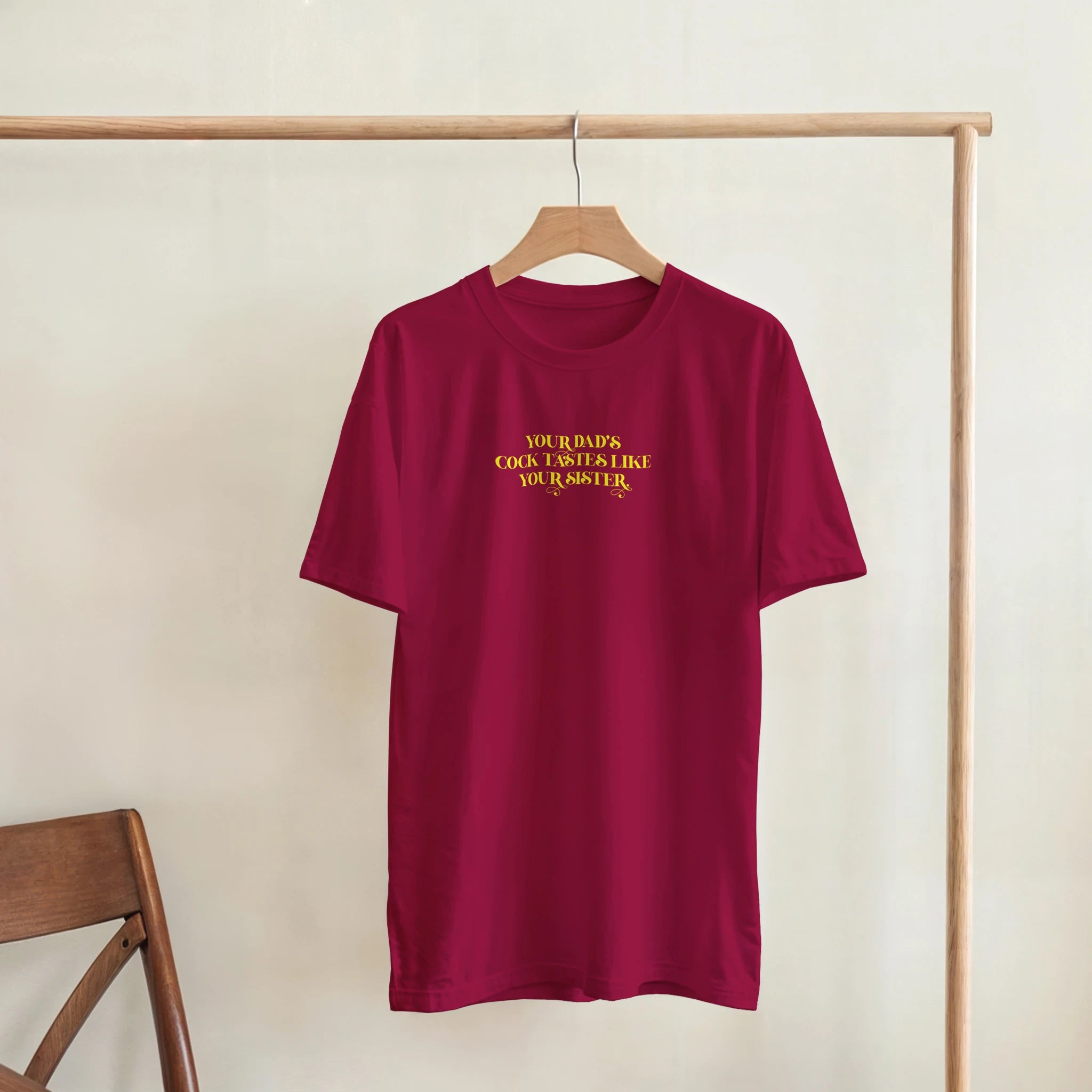 Your dad's cock tastes like your sister adult novelty tshirt sex red