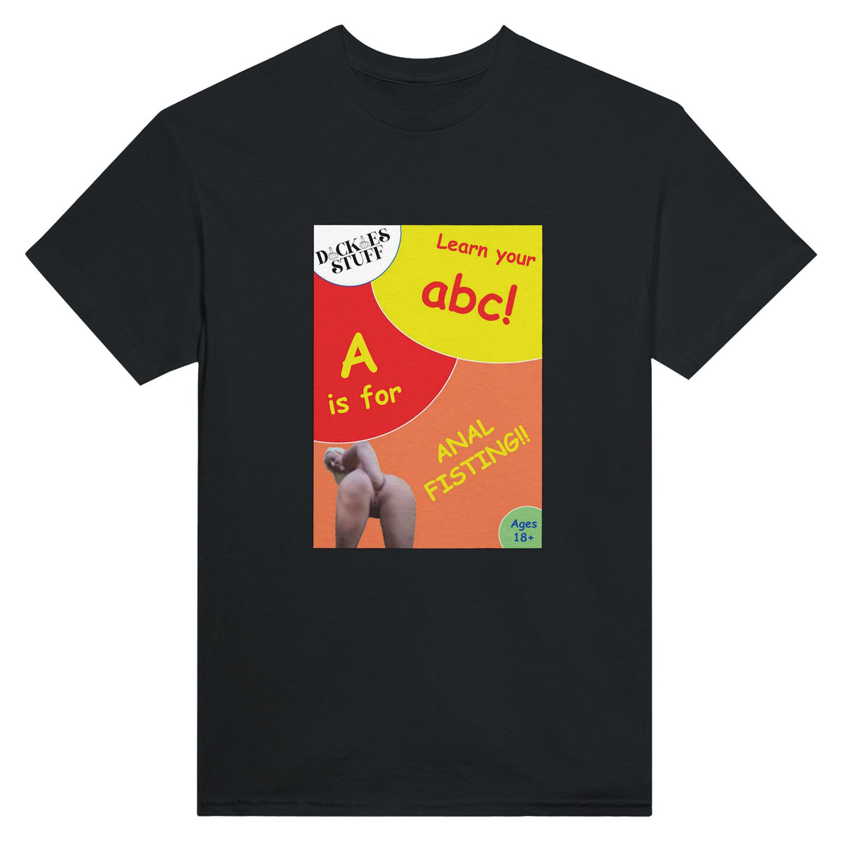 a is for anal fisting abc adult novelty tshirt sex black