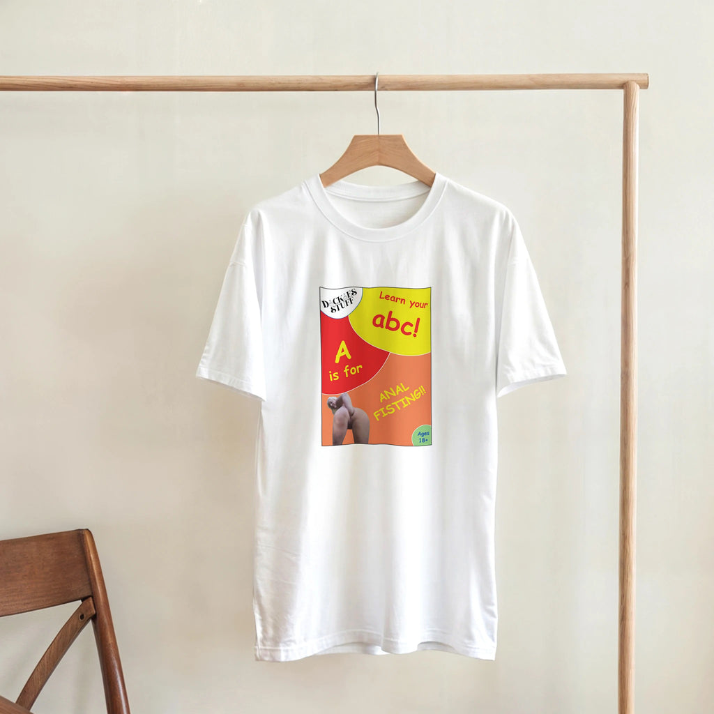 a is for anal fisting abc adult novelty tshirt sex white 3