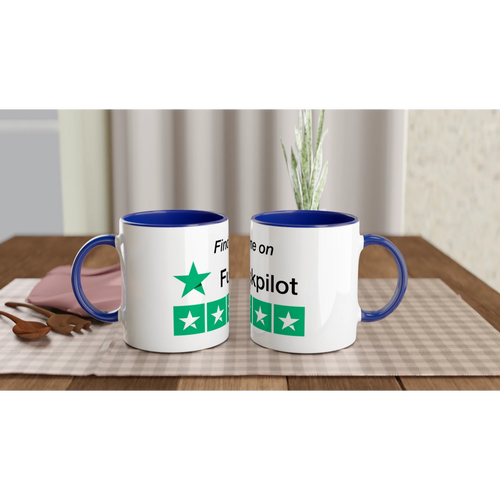 find me on fuckpilot adult novelty cup tea coffee blue