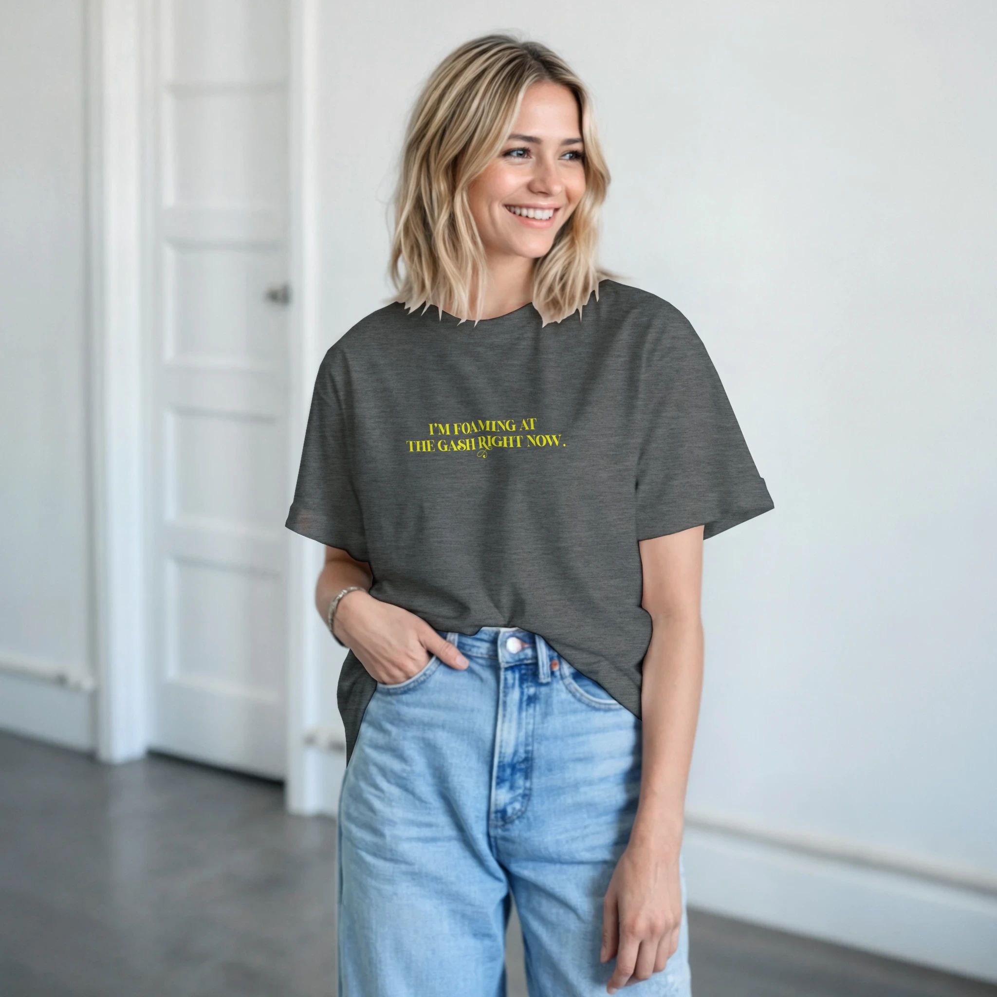 i'm foaming at the gash right now aduly novelty tshirt sex dark grey