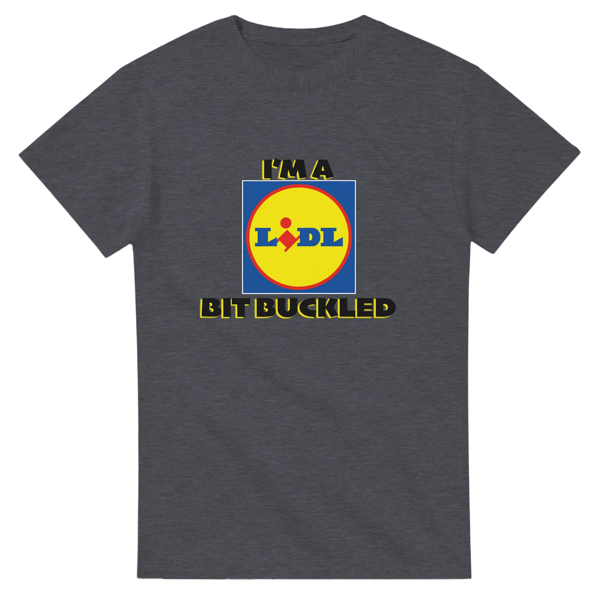 im a lidl bit buckled adult novelty tshirt graphite heather