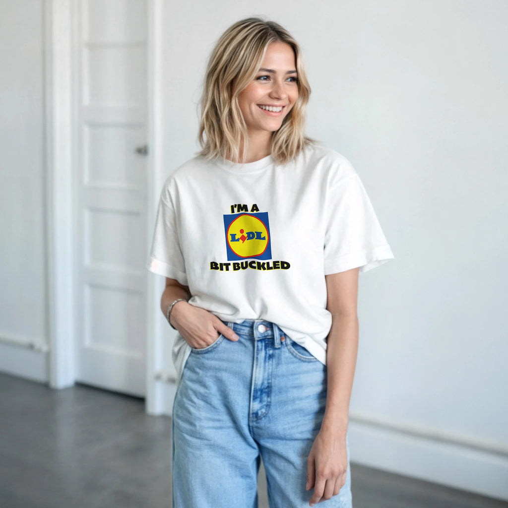 im a lidl bit buckled adult novelty tshirt white 3