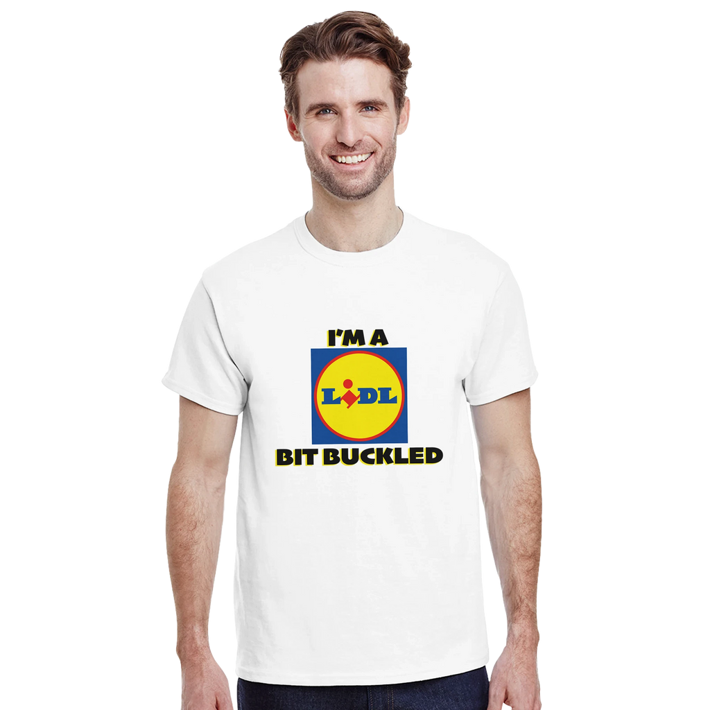 im a lidl bit buckled adult novelty tshirt white 5